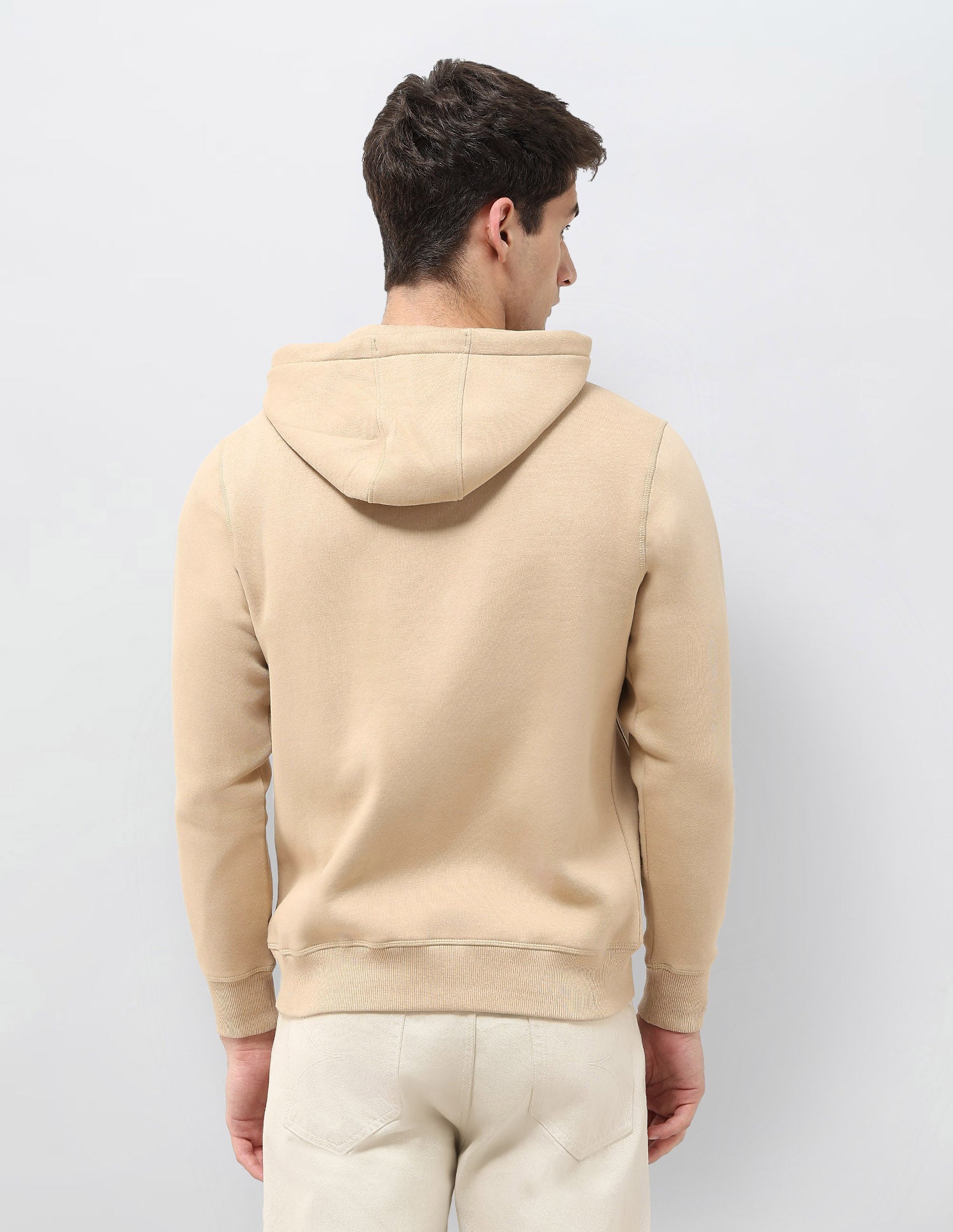 Solid Hooded Sweatshirt Beige - U.S. POLO ASSN. | Large