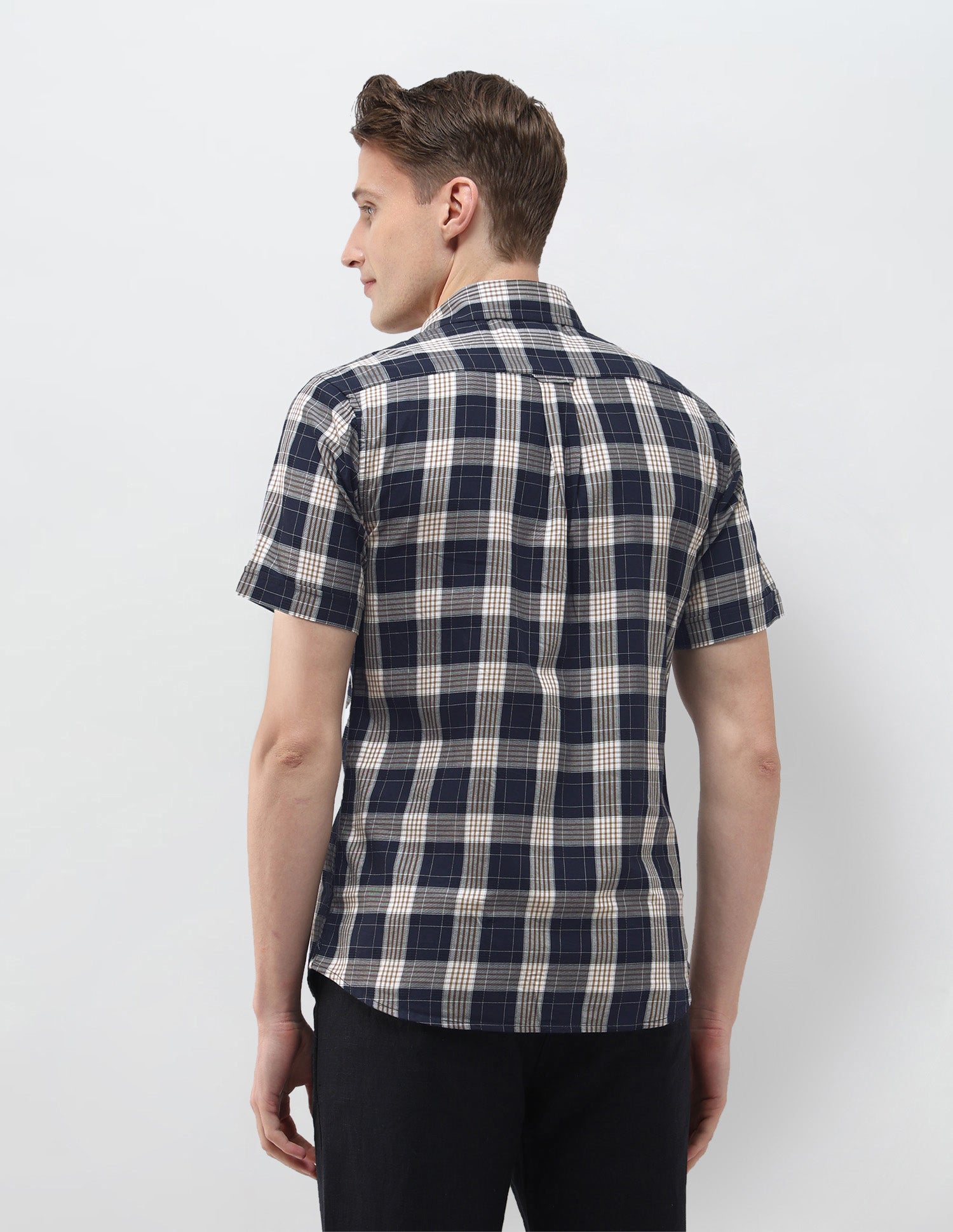 Plaid Checked Regular Fit Shirt Navy - U.S. Polo Assn. India | Large