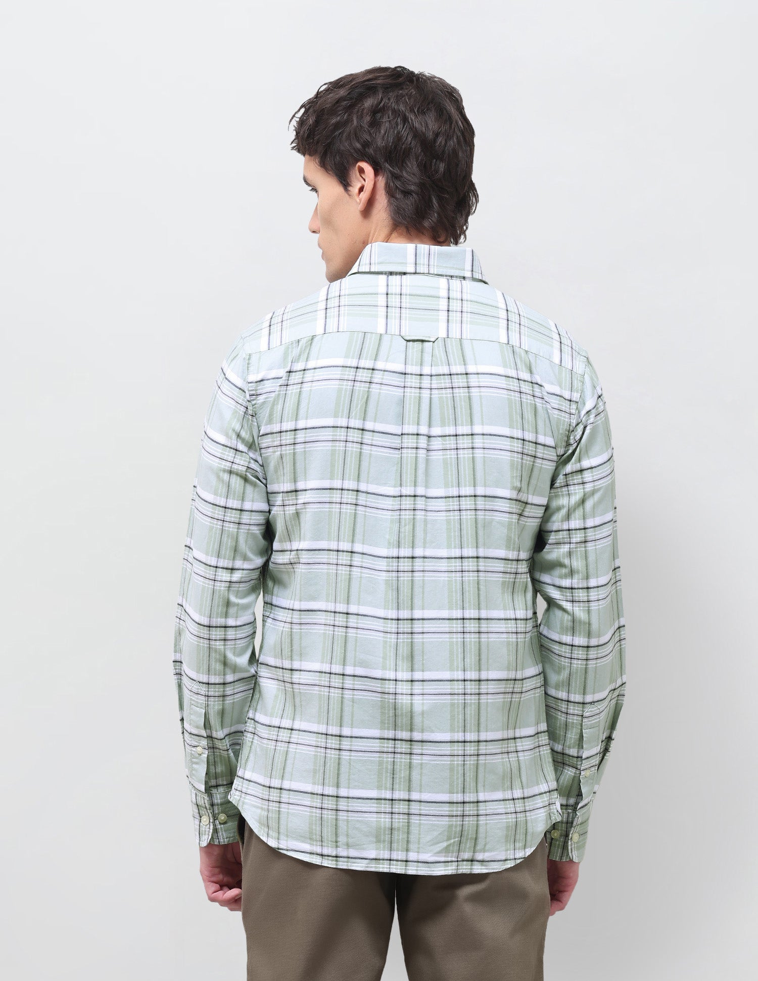 Oxford Tartan Checked Shirt Light Green - U.S. Polo Assn. India | Large