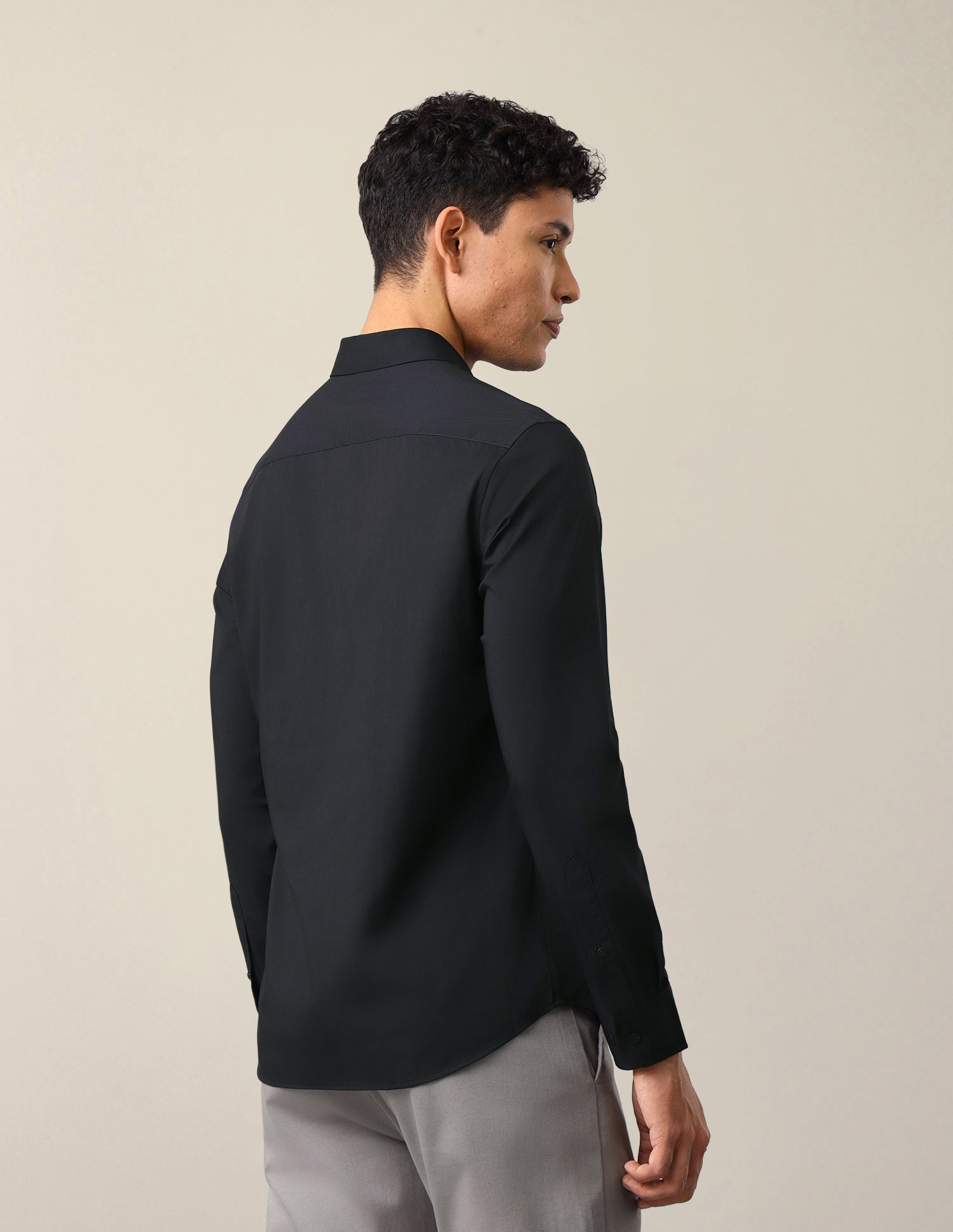 Solid Tailored Fit Shirt Navy - U.S. Polo Assn. India | Large