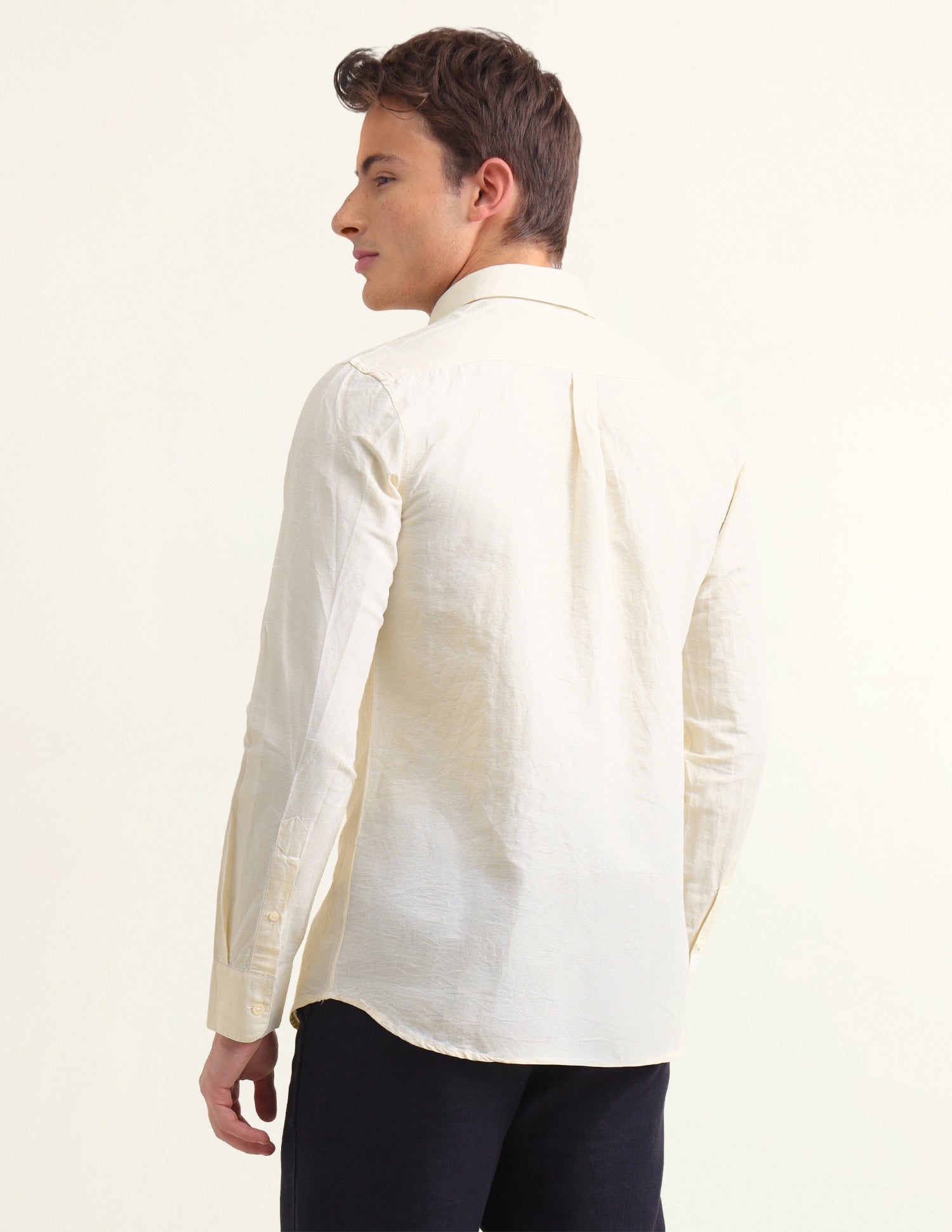 Solid Regular Fit Shirt Beige - U.S. Polo Assn. India | Large