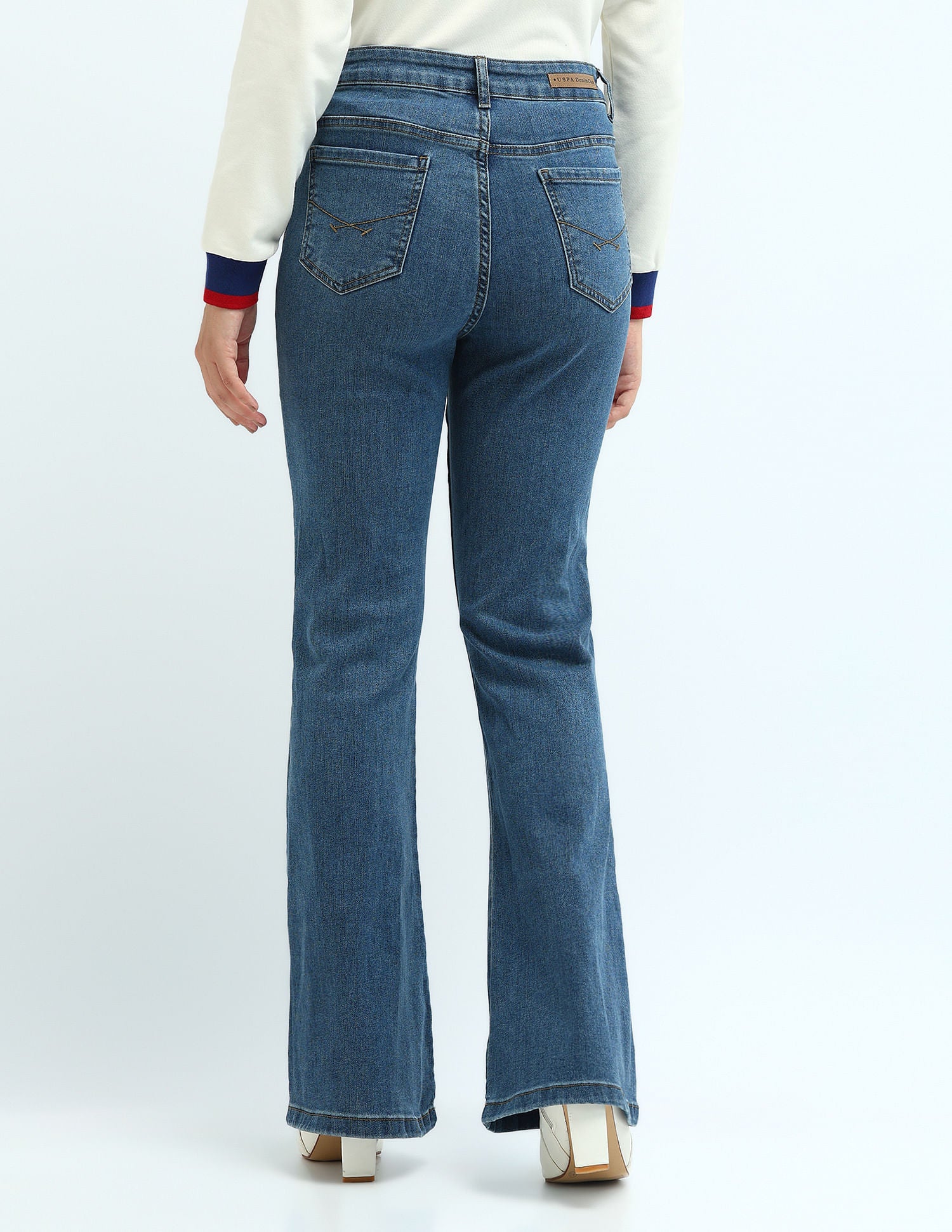 High Rise Flared Jeans Blue - U.S. Polo Assn. India | Large
