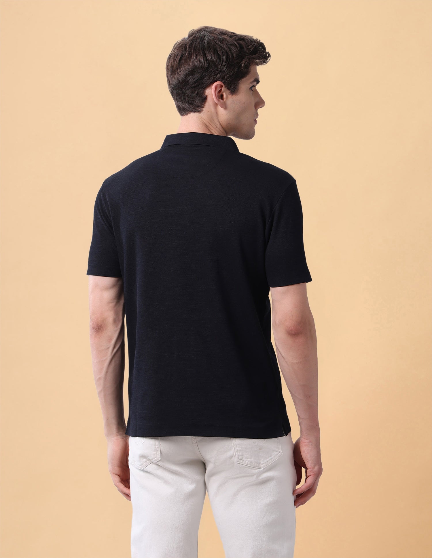 Pacho X Solid Slim Fit Polo Shirt Navy - U.S. Polo Assn. India | Large