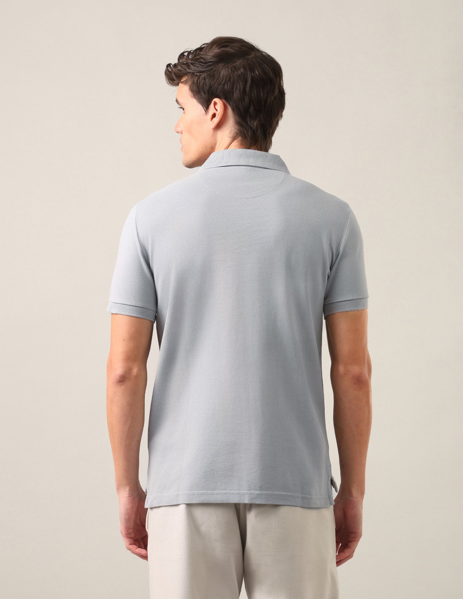 Graphic Printed Slim Fit Polo Shirt Grey - U.S. Polo Assn. India | Large