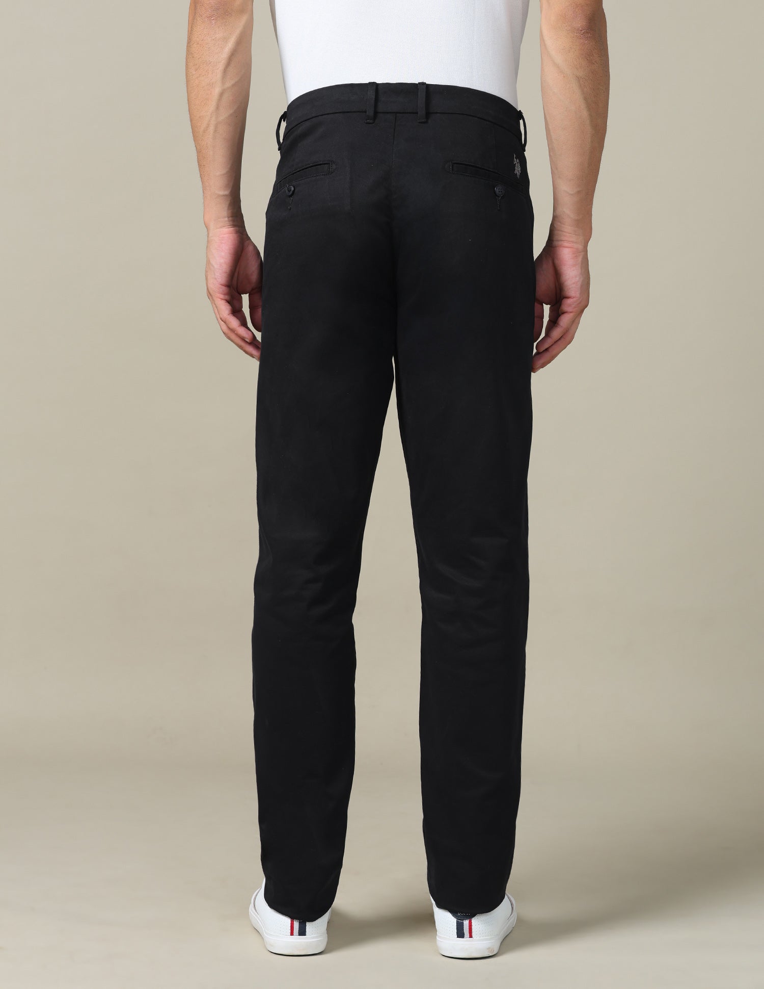 Textured Dobby Trousers Black - U.S. POLO ASSN. | Large