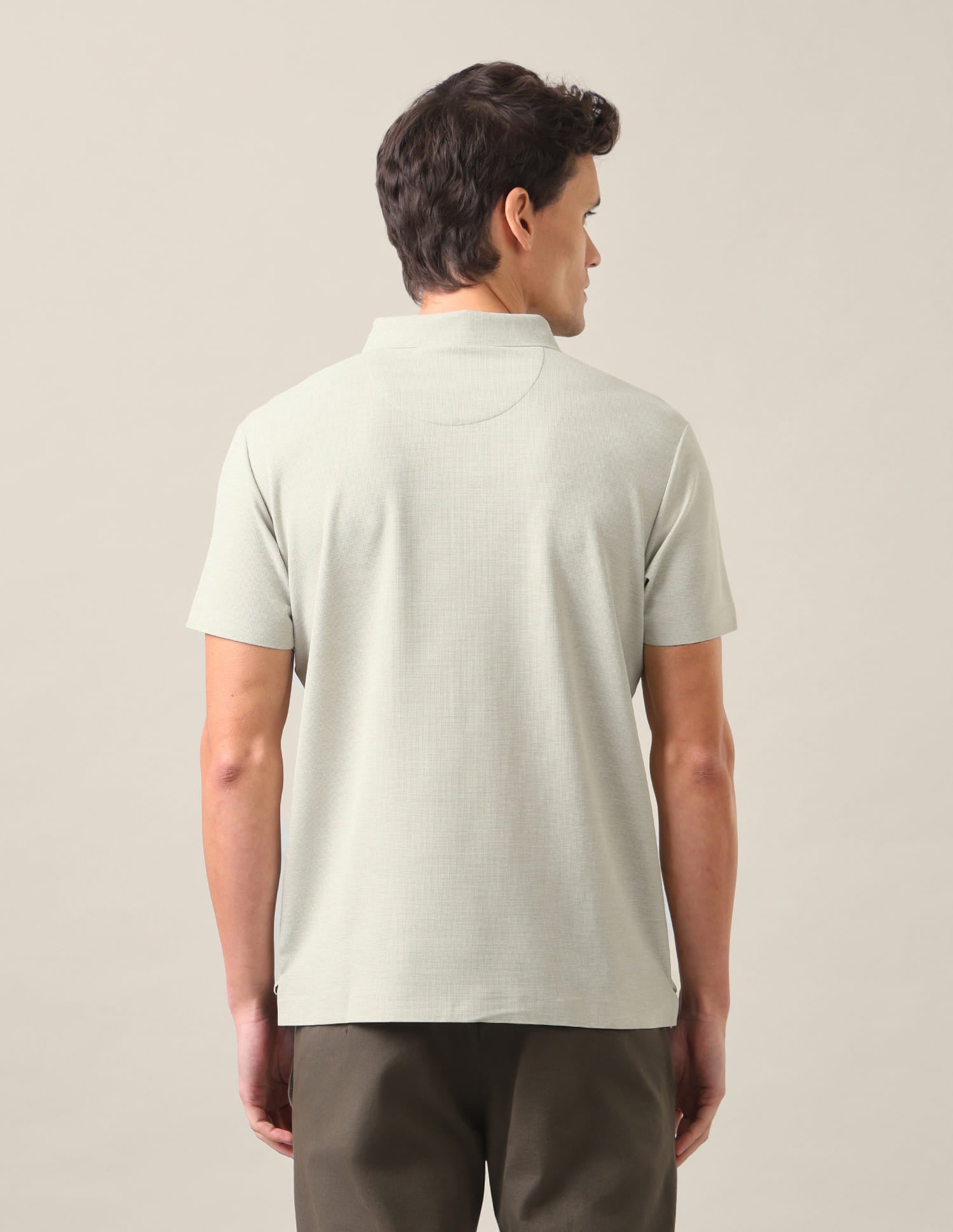 Solid Slim Fit Polo Shirt Light Green - U.S. Polo Assn. India | Large
