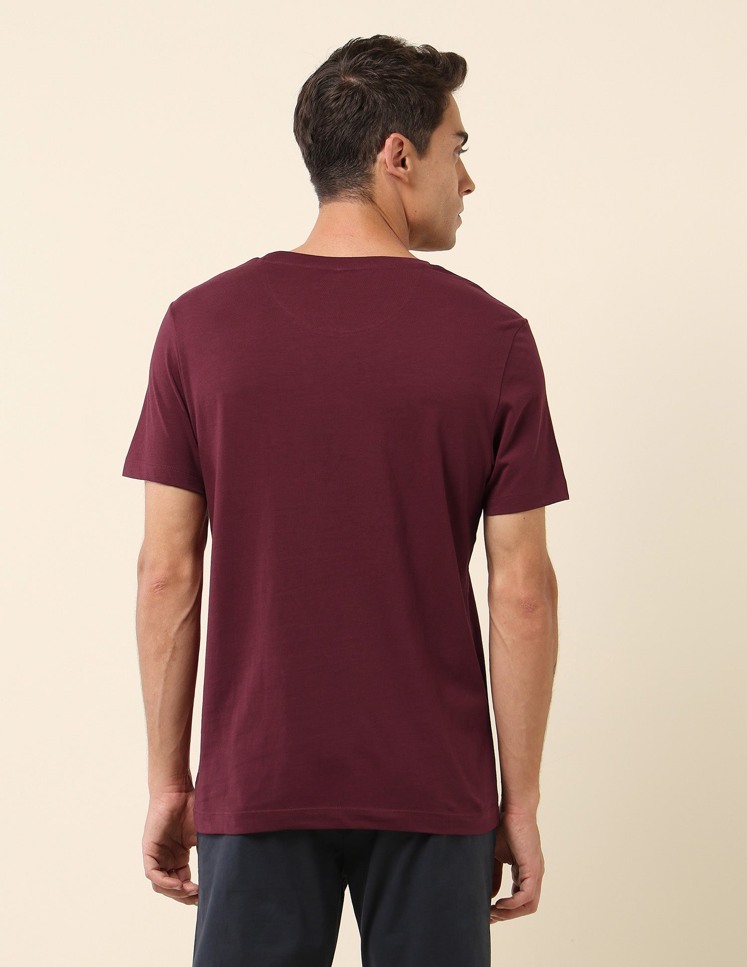 Brand Printed Slim Fit T-Shirt Maroon - U.S. POLO ASSN. | Large