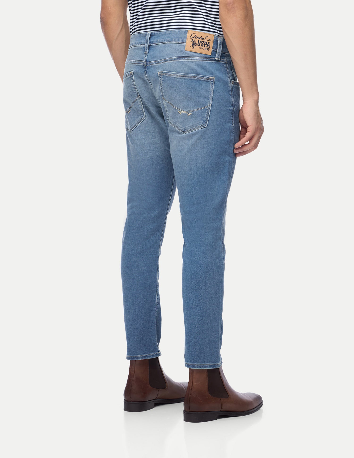 Henry Tapered Fit Blue Jeans Light Blue - U.S. Polo Assn. India | Large