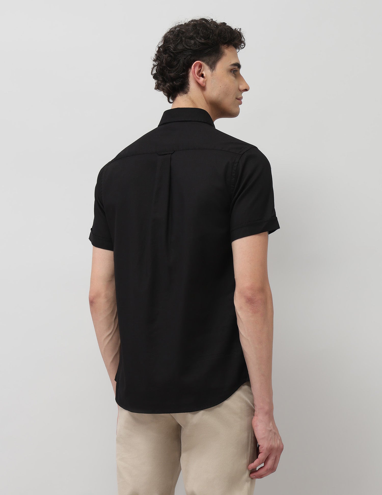 Pure Cotton Tailored Fit Shirt Black - U.S. POLO ASSN. | Large