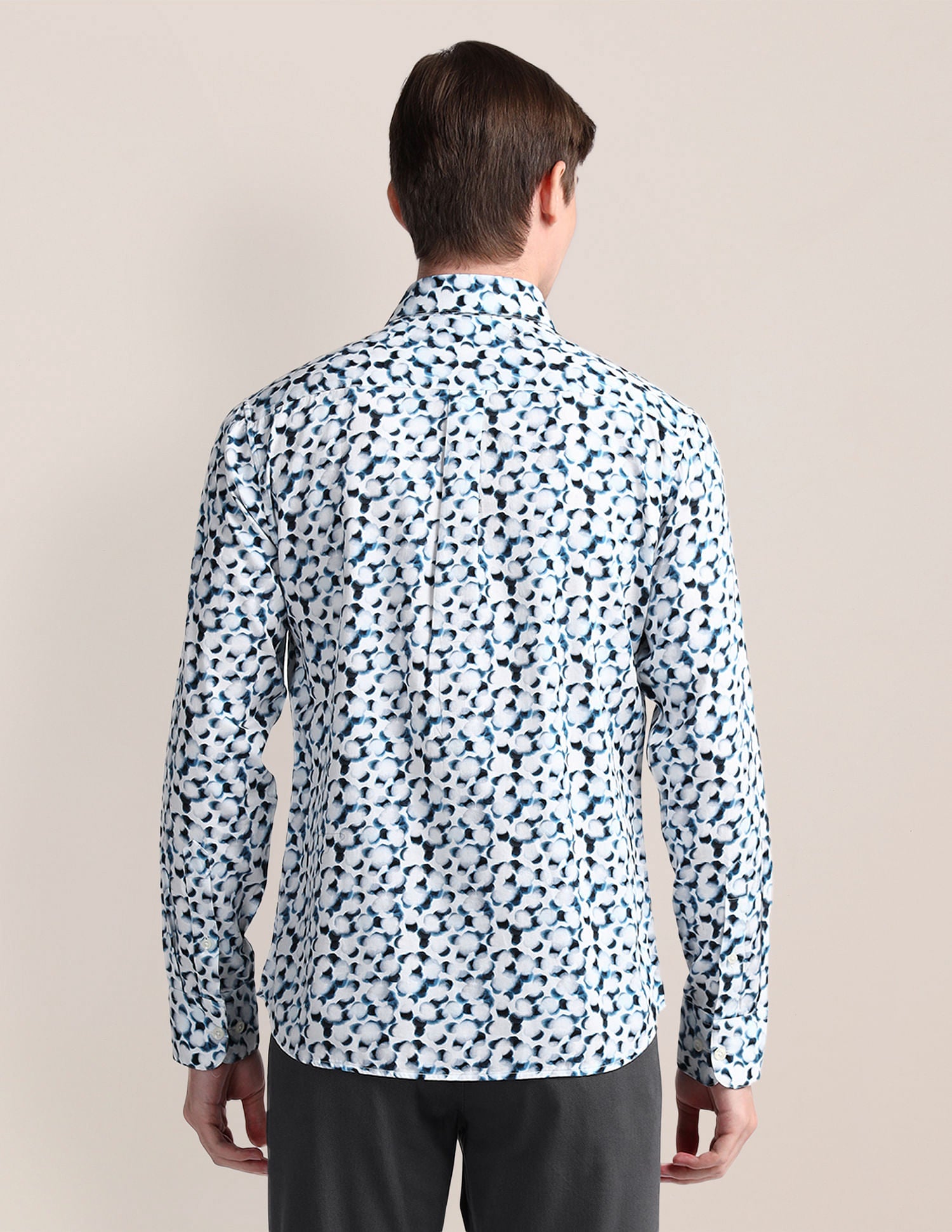 All Over Print Oxford Shirt Blue - U.S. Polo Assn. India | Large