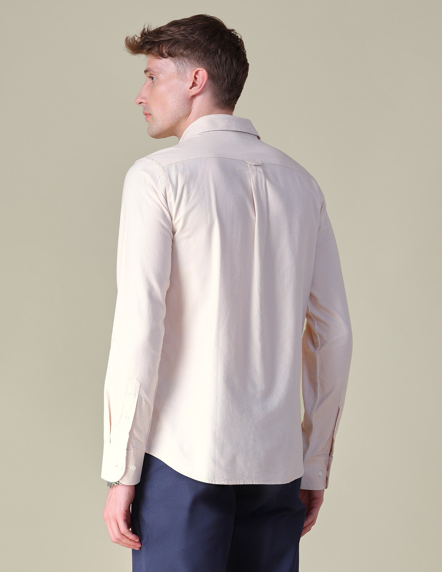 Oxford Horizontal Striped Shirt Beige - U.S. POLO ASSN. | Large