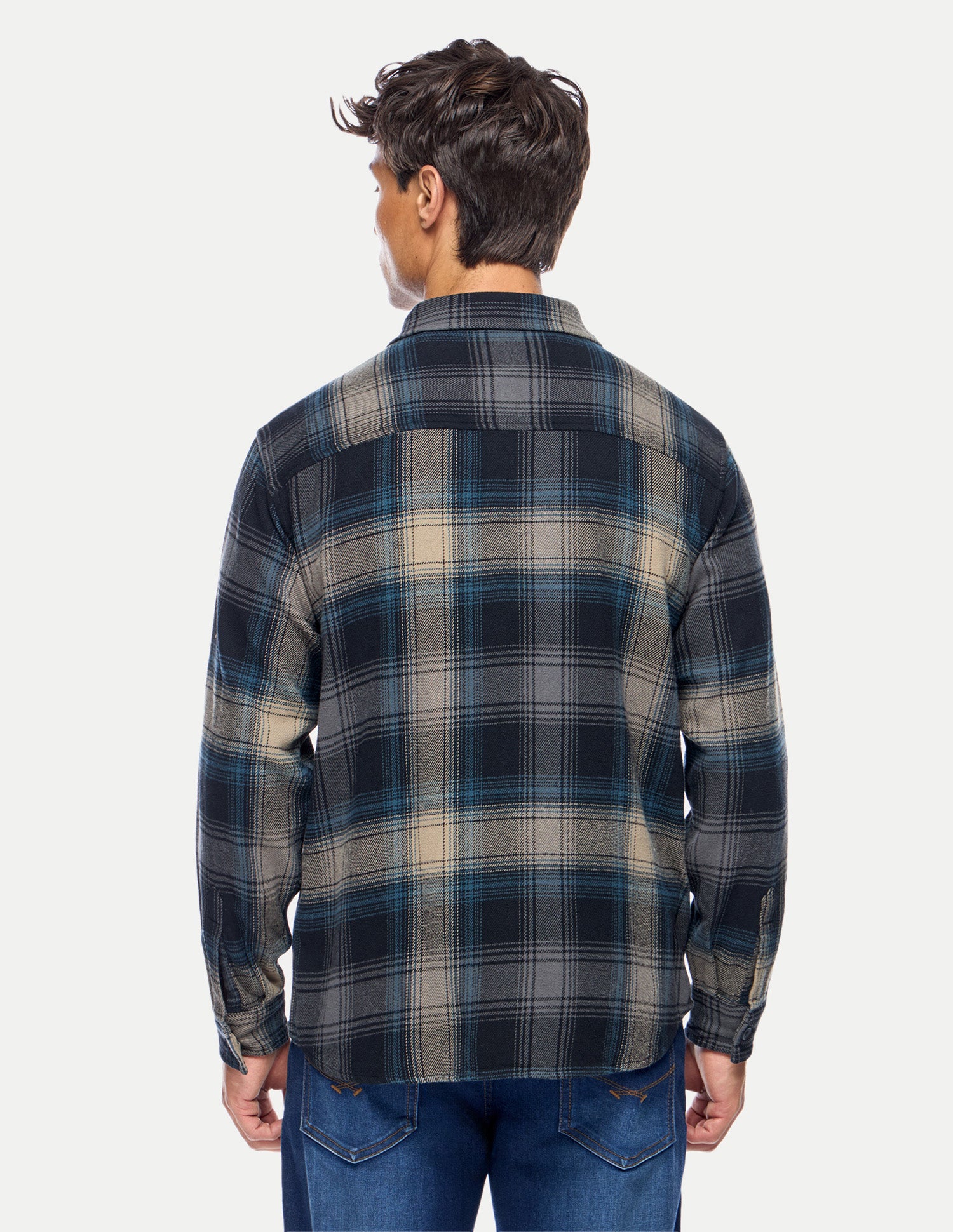 Checked Regular Fit Shacket Navy - U.S. Polo Assn. India | Large