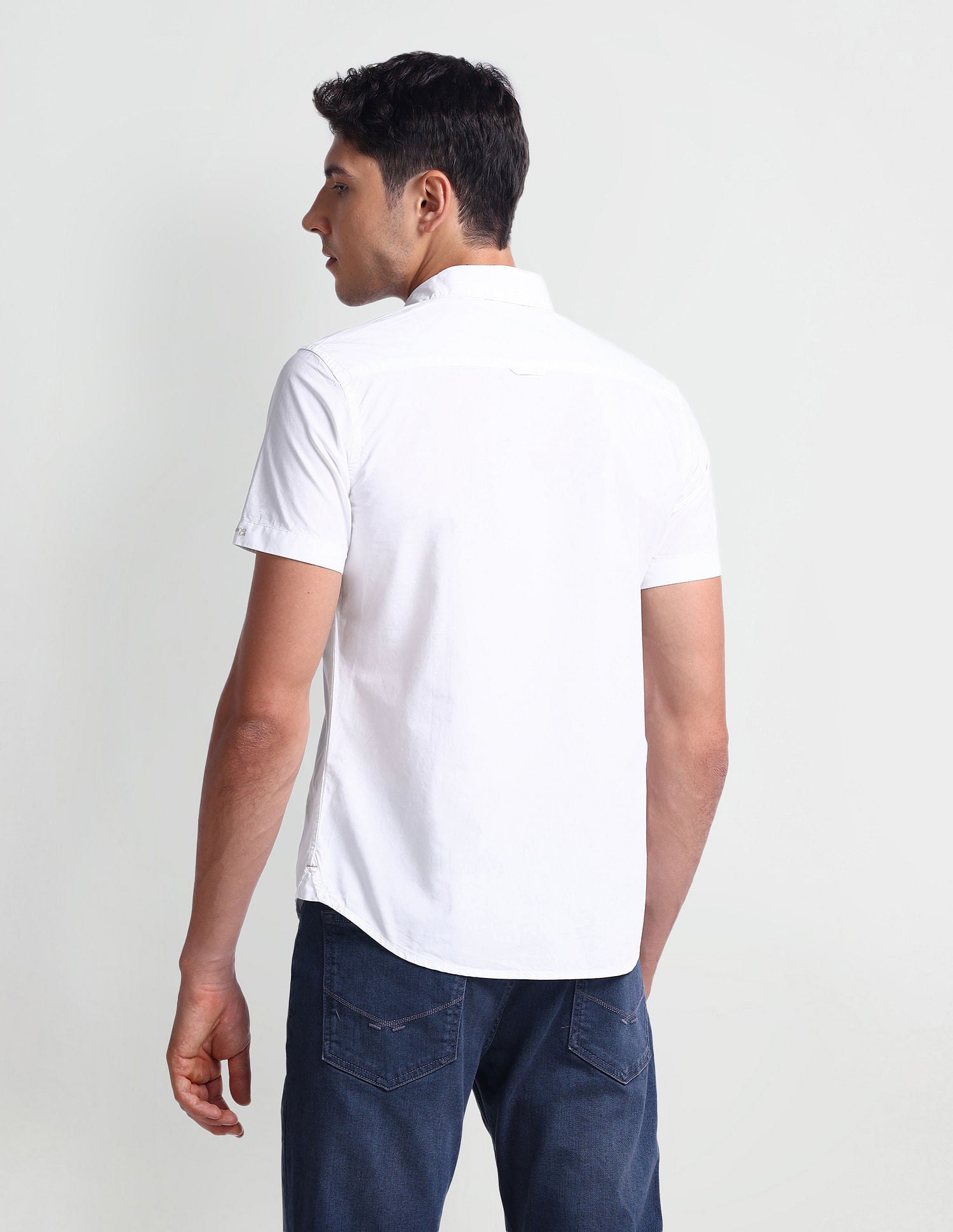 Short Sleeve Cotton Shirt White - U.S. Polo Assn. India | Large