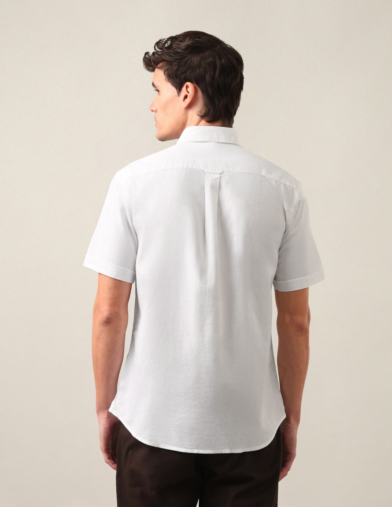 Tailored Fit Solid Shirt White - U.S. Polo Assn. India | Large