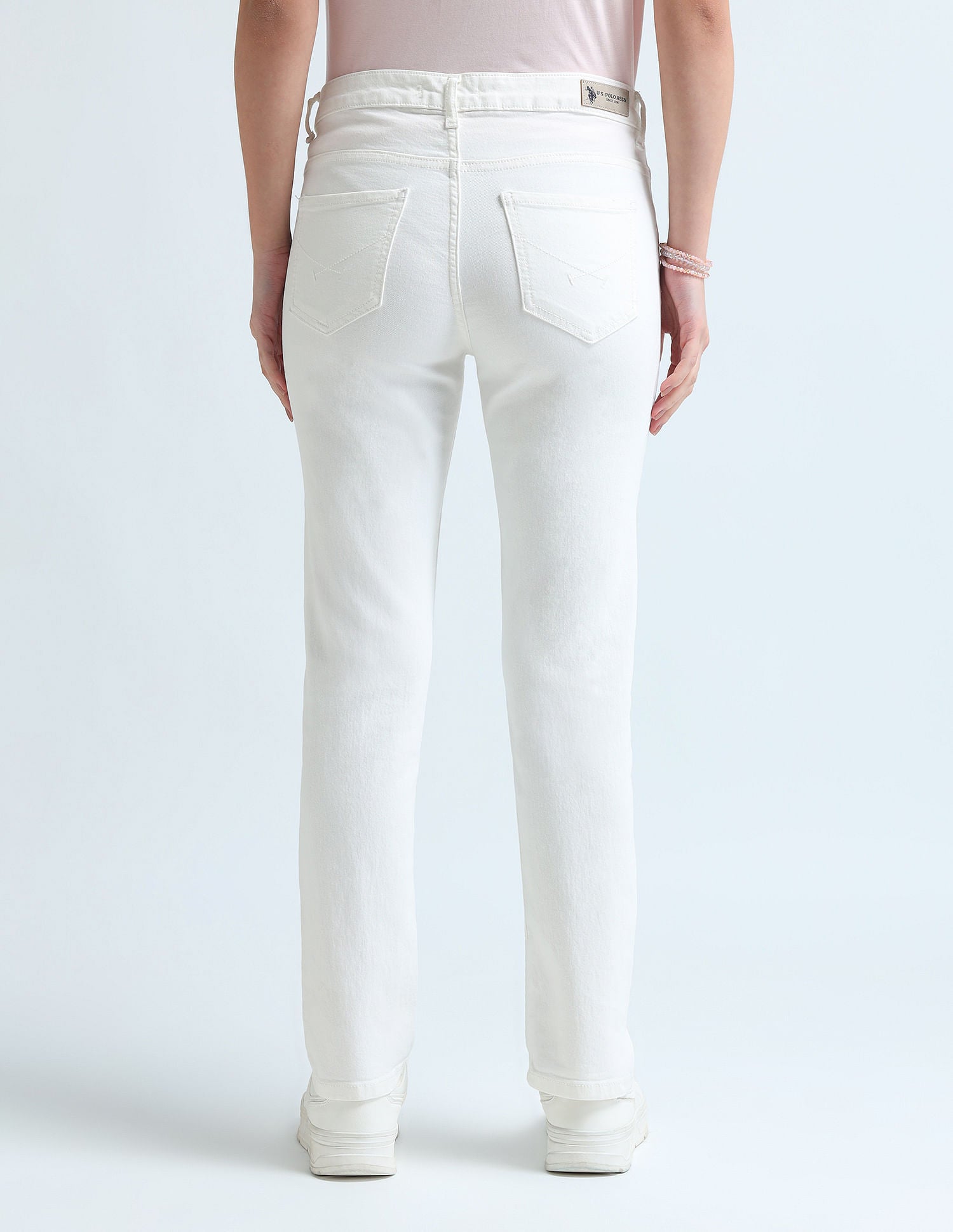 Slim Fit White Jeans White - U.S. POLO ASSN. | Large