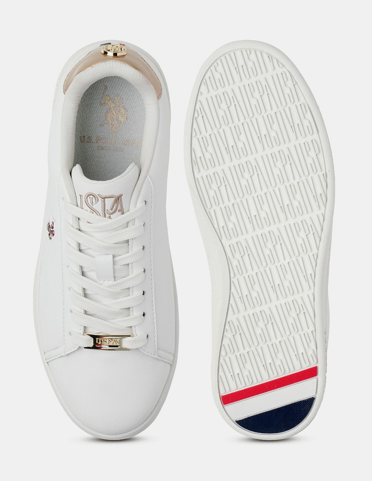 Women Rylee 3.0 Colour Blocked Sneakers Off White - U.S. POLO ASSN. | Large