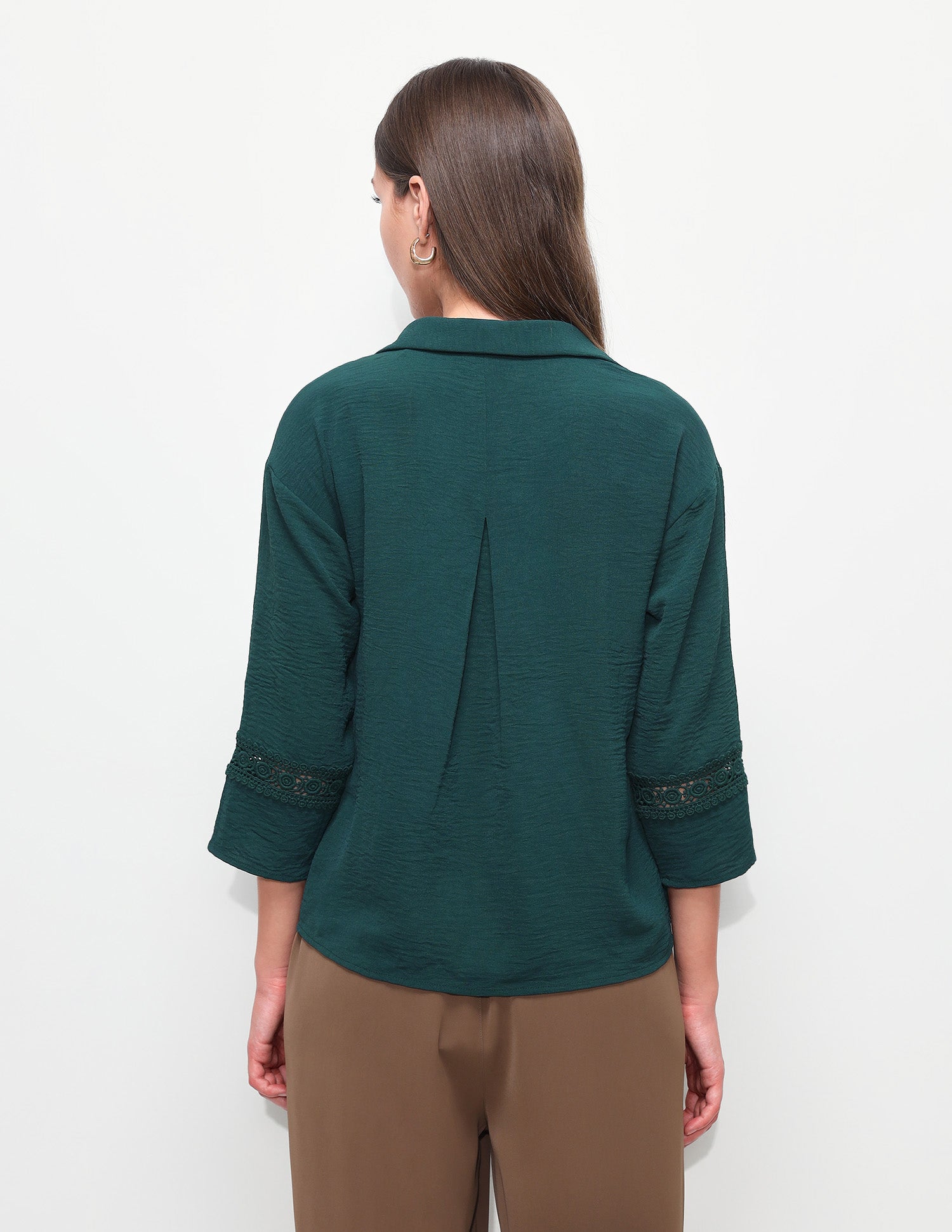 Relaxed Fit V-Neck Top Green - U.S. Polo Assn. India | Large