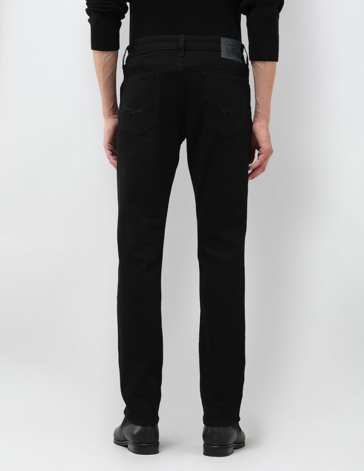 Brandon Slim Tapered Fit Black Jeans Black - U.S. POLO ASSN. | Large