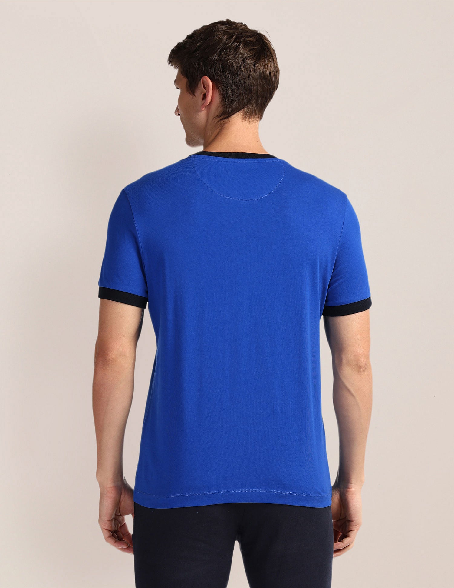 Crew Neck Brand Print T-Shirt Blue - U.S. POLO ASSN. | Large