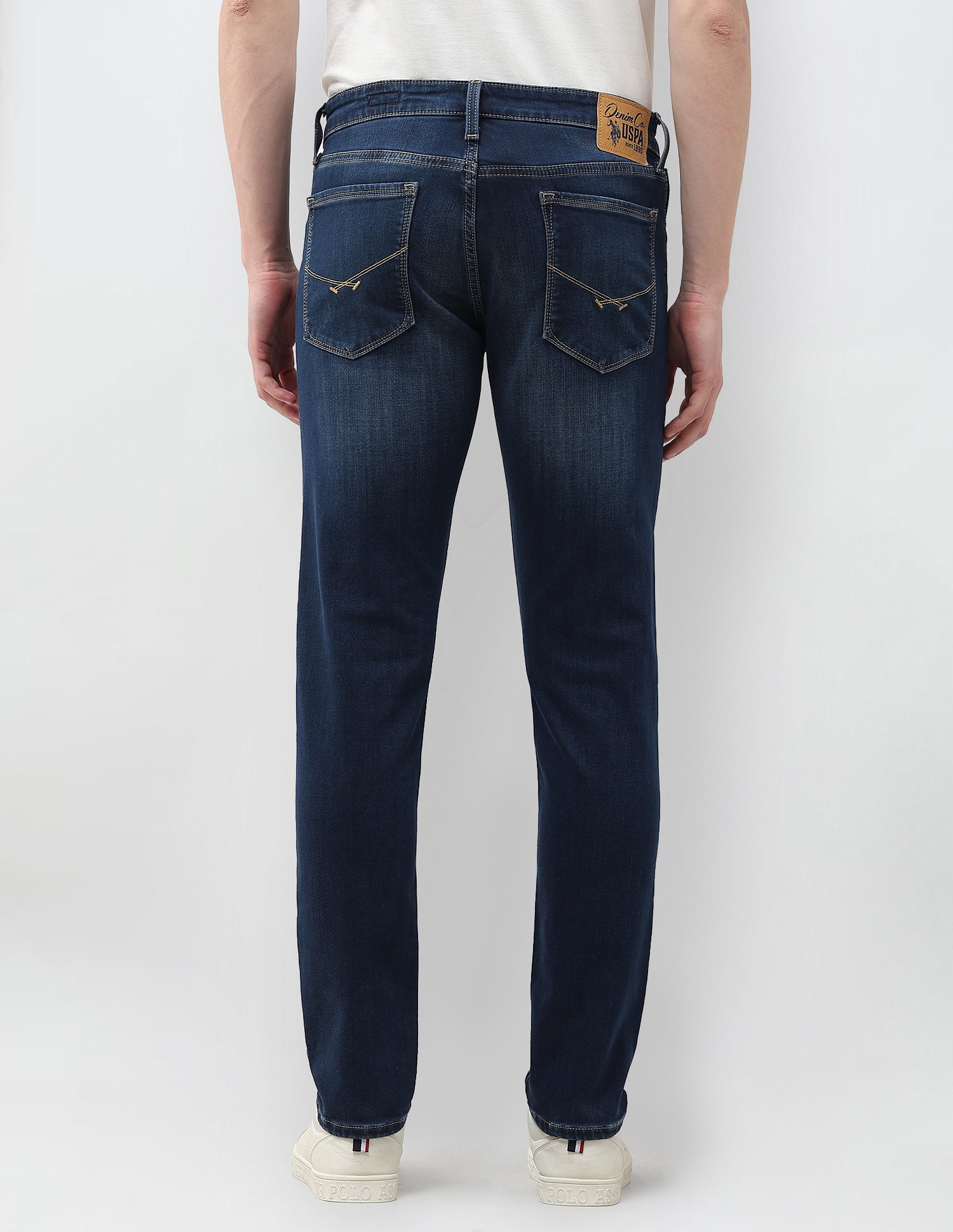 Brandon Slim Tapered Fit Blue Jeans Dark Blue - U.S. Polo Assn. India | Large