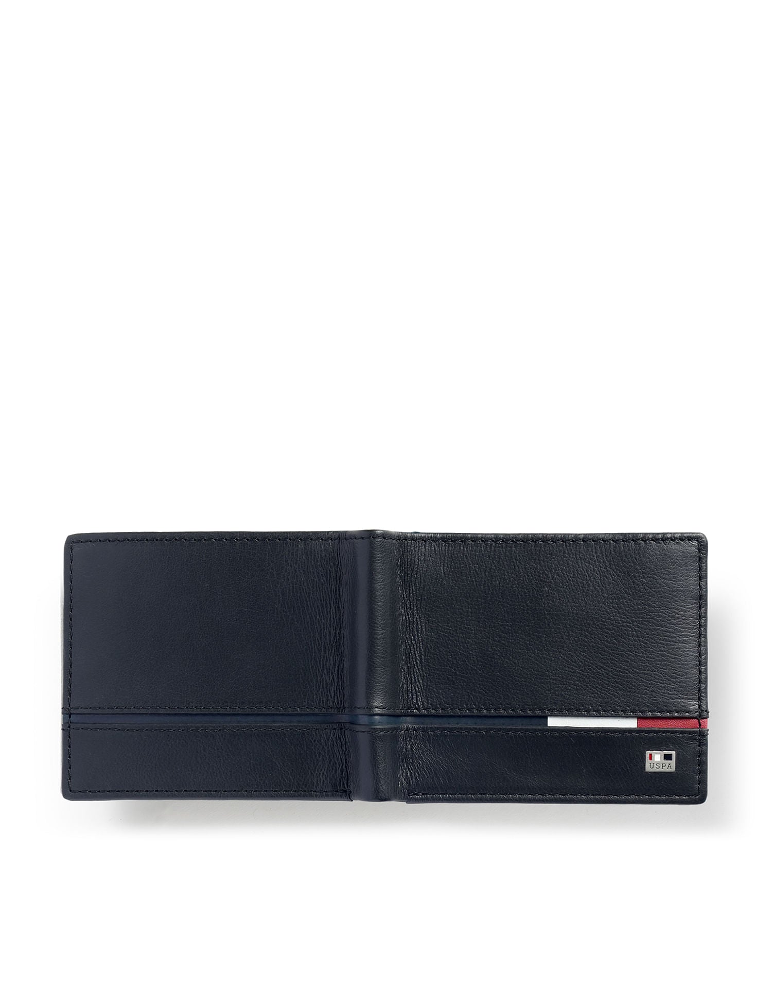 Barrok Bi-Fold Leather Wallet Black - U.S. POLO ASSN. | Large