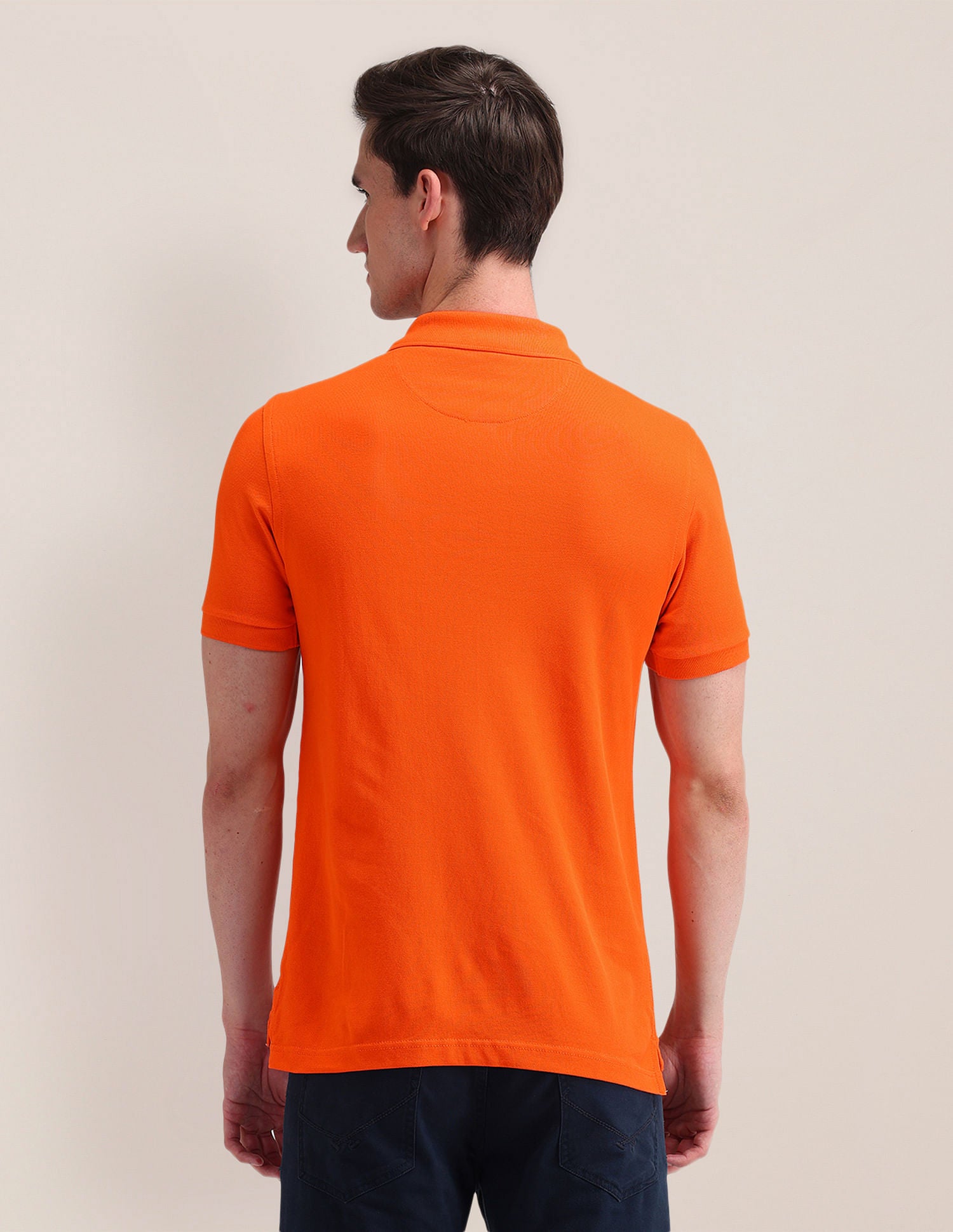 Solid Slim Fit Polo Shirt Orange - U.S. POLO ASSN. | Large