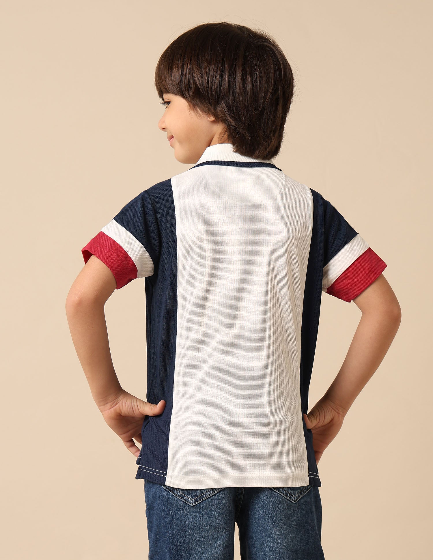 Boys Colour Blocked Regular Fit Polo Shirt White - U.S. POLO ASSN. | Large