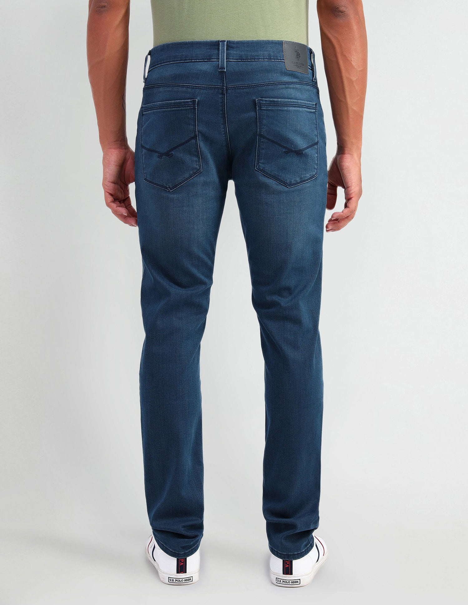 Brandon Slim Tapered Fit Blue Jeans Blue - U.S. Polo Assn. India | Large