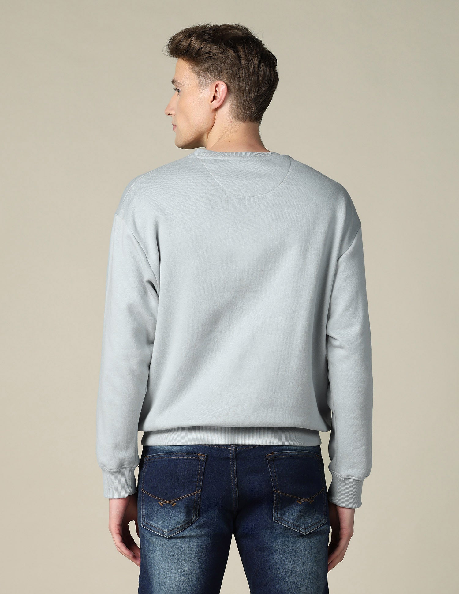 Solid Relaxed Fit Sweatshirt Light Grey - U.S. POLO ASSN. | Large