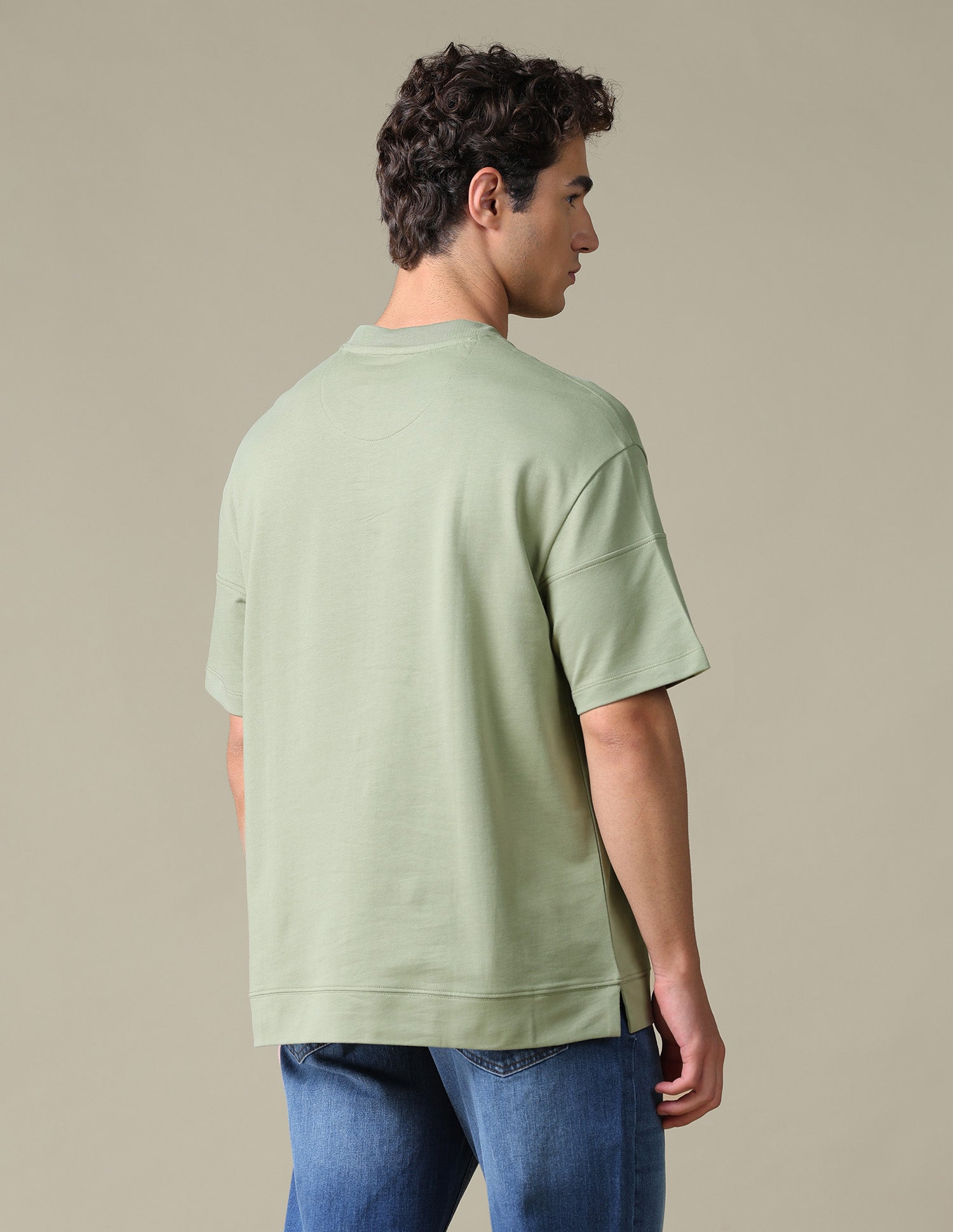 Solid Relaxed Fit T-Shirt Light Green - U.S. Polo Assn. India | Large