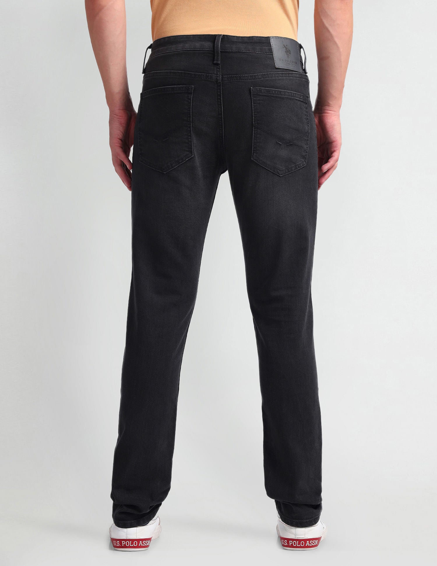 Regallo Skinny Fit Black Jeans Black - U.S. Polo Assn. India | Large