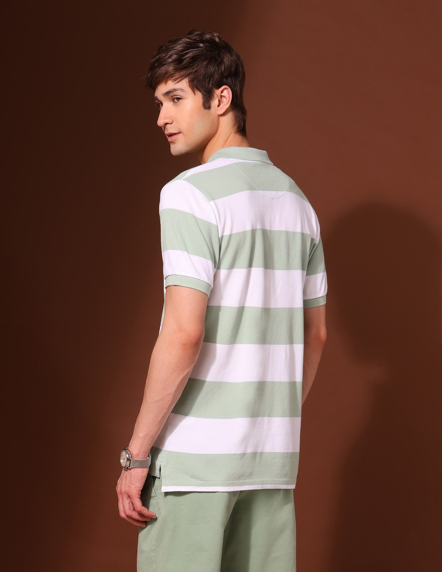 Pure Cotton Work And Wander Polo Shirt Green - U.S. Polo Assn. India | Large