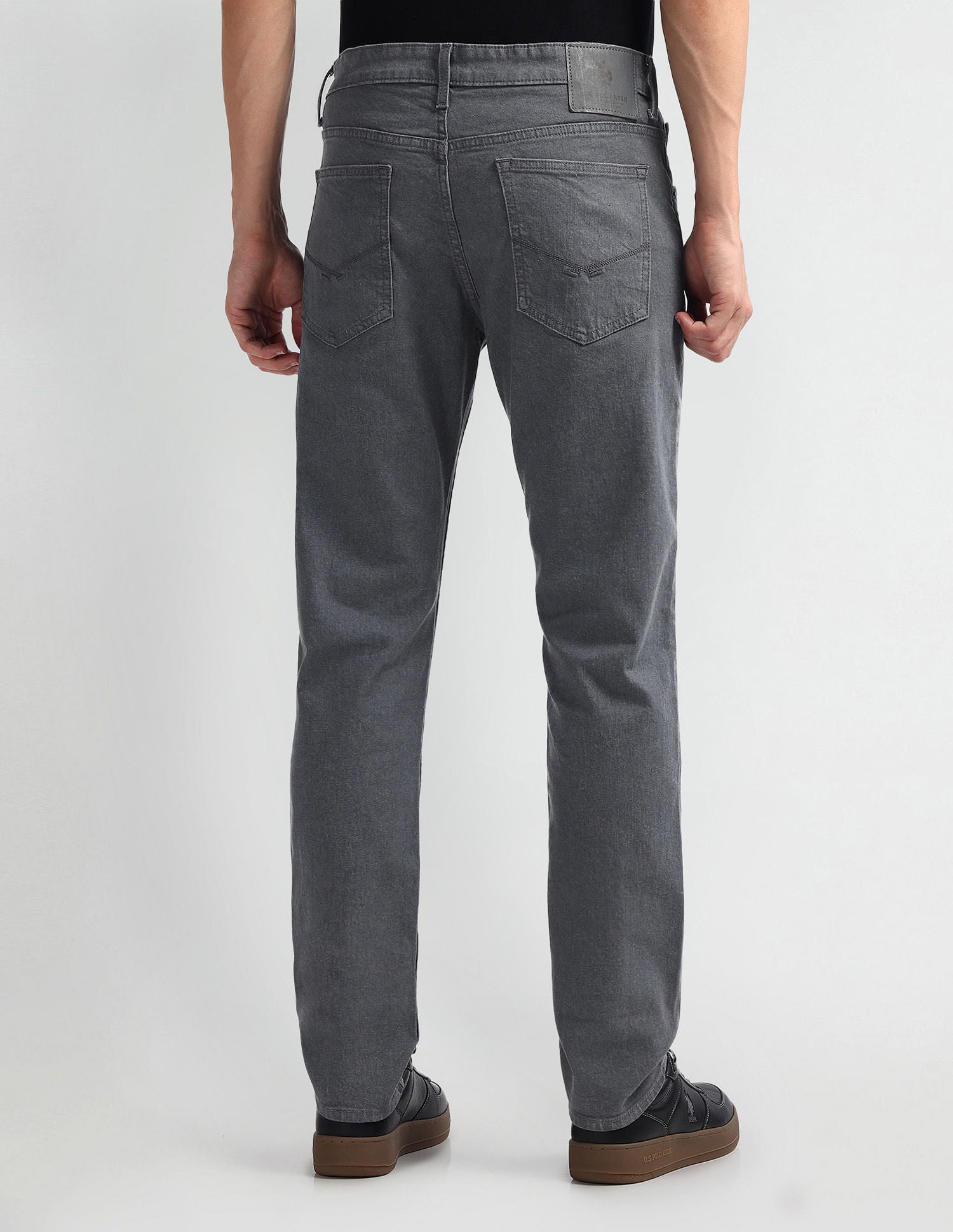 Brandon Slim Tapered Fit Grey Jeans Grey - U.S. Polo Assn. India | Large