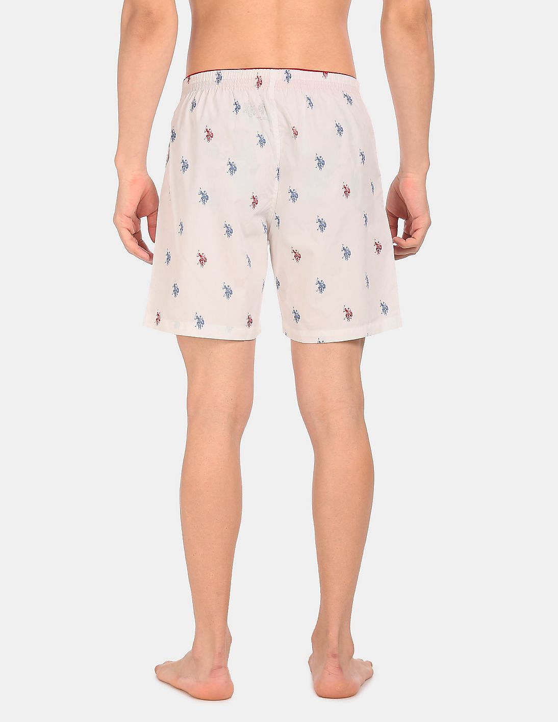 Signature Logo Print Cotton I710 Boxers - Pack Of 1 Ivory - U.S. POLO ASSN. | Large
