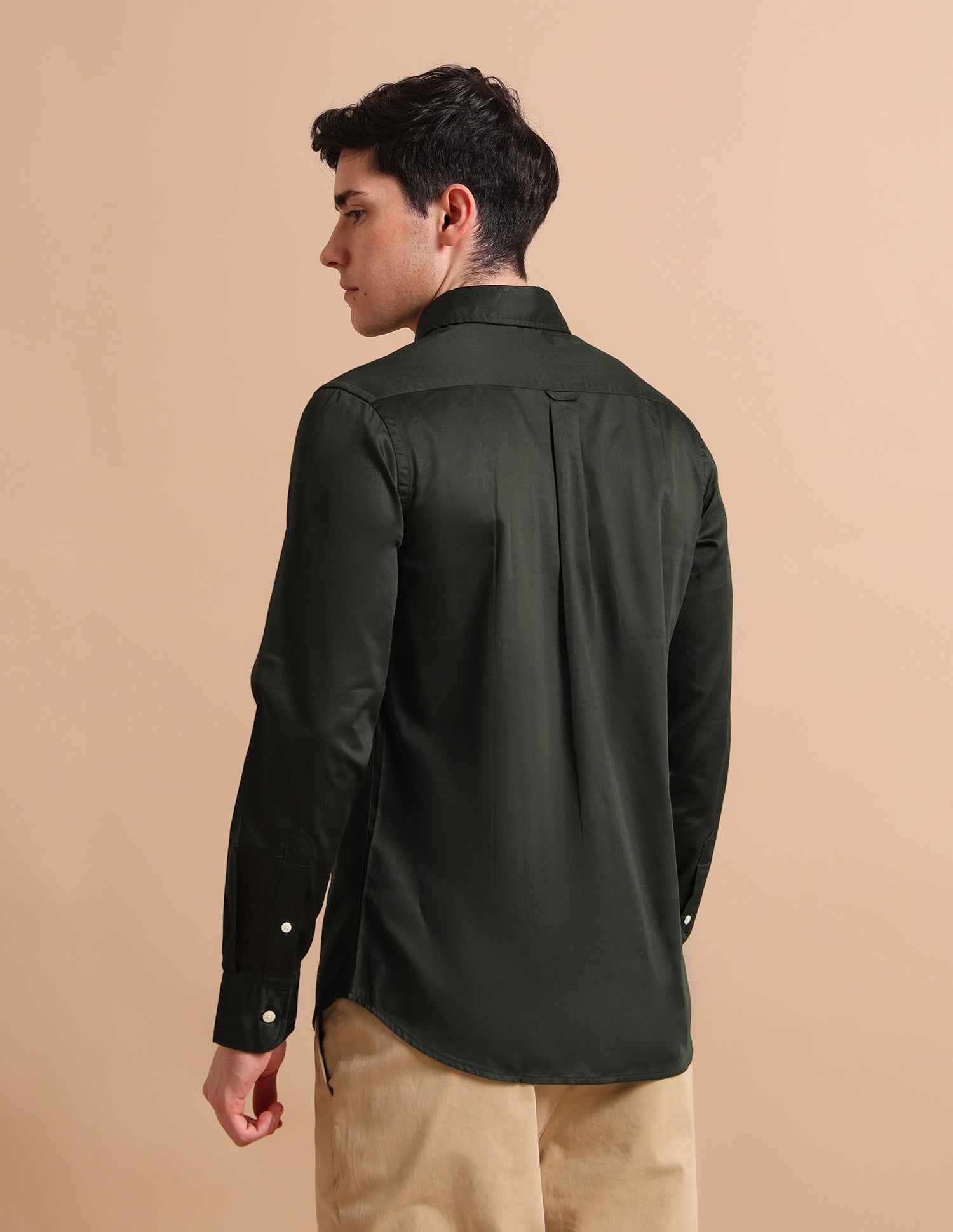 Evening Satin Shirt Dark Green - U.S. POLO ASSN. | Large