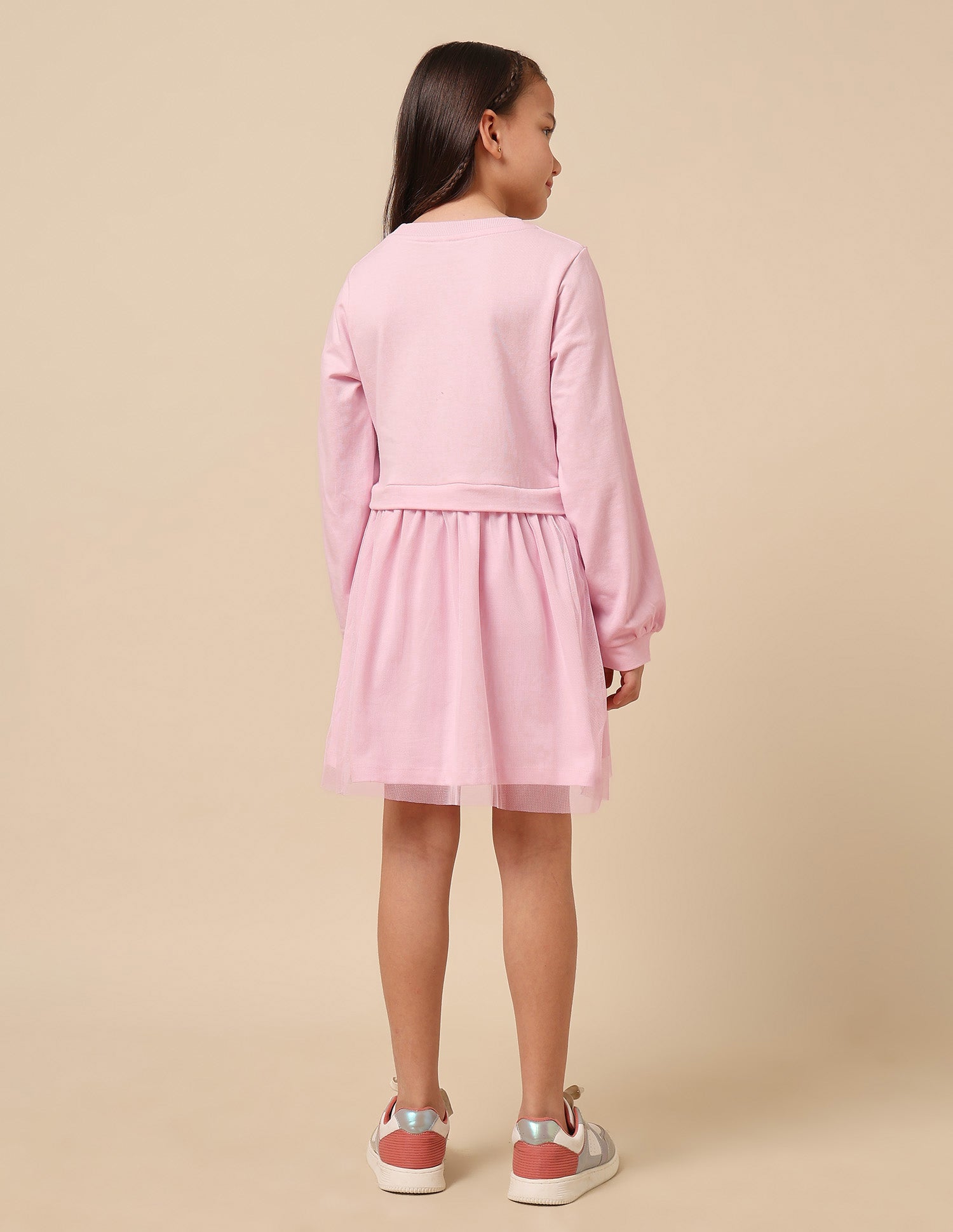 Girls Brand Embellished A-Line Dress Light Pink - U.S. POLO ASSN. | Large