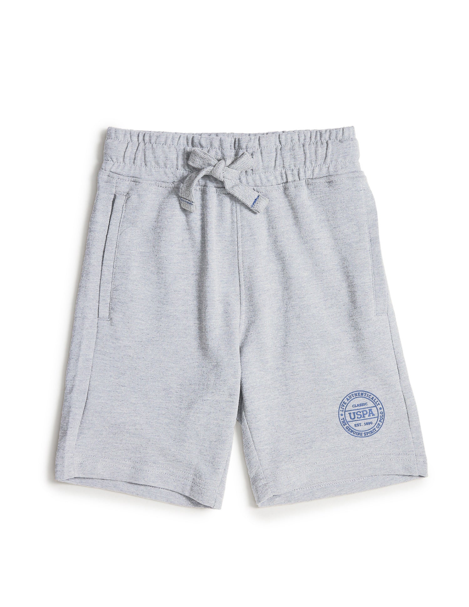Pure Cotton Mid Rise IKSA Shorts - Pack Of 1 Grey - U.S. POLO ASSN. | Large