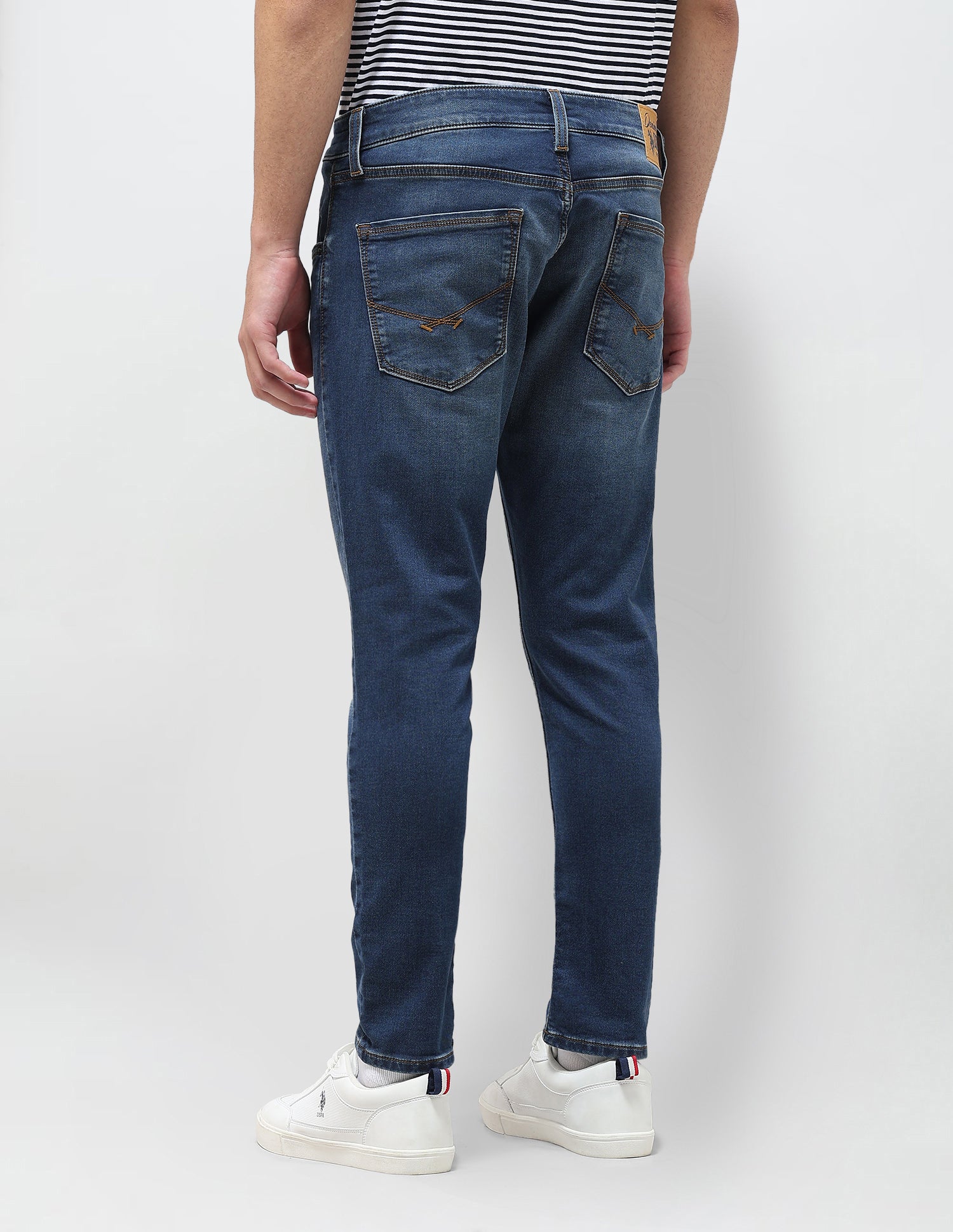 Henry Tapered Fit Blue Jeans Mid Blue - U.S. Polo Assn. India | Large