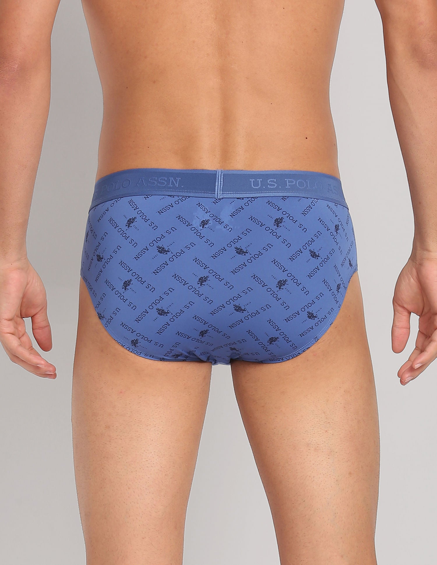 Nylon Stretch Printed AB002 Active Briefs - Pack Of 1 Federal Blue - U.S. POLO ASSN. | Large