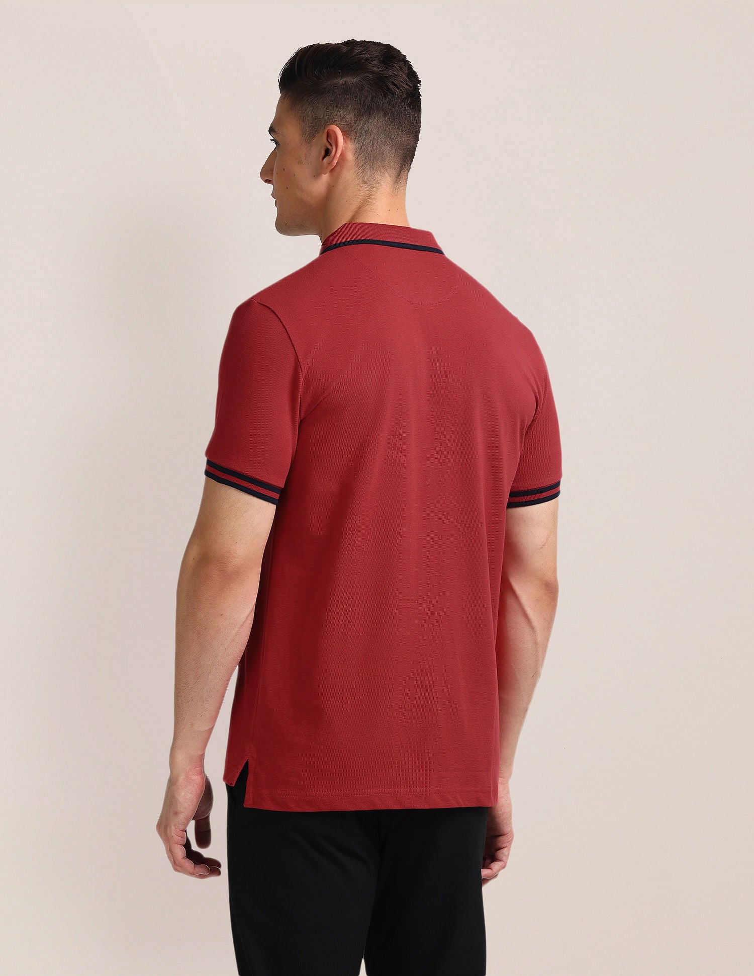 Solid Slim Fit Polo Shirt Red - U.S. Polo Assn. India | Large