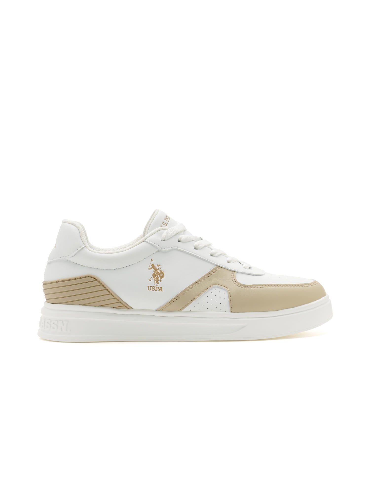 Men Nebo Colourblocked Sneakers Beige - U.S. Polo Assn. India | Large