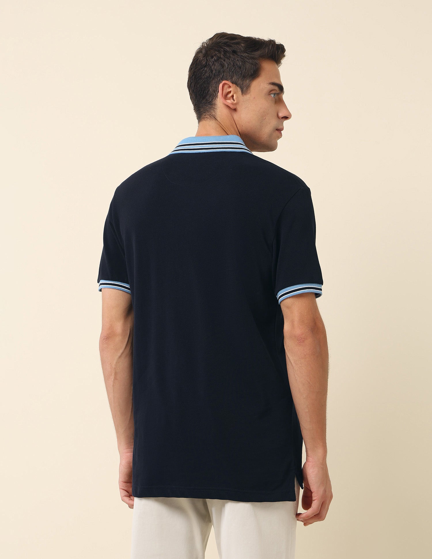 Pure Cotton Slim Fit Polo Shirt Navy - U.S. Polo Assn. India | Large