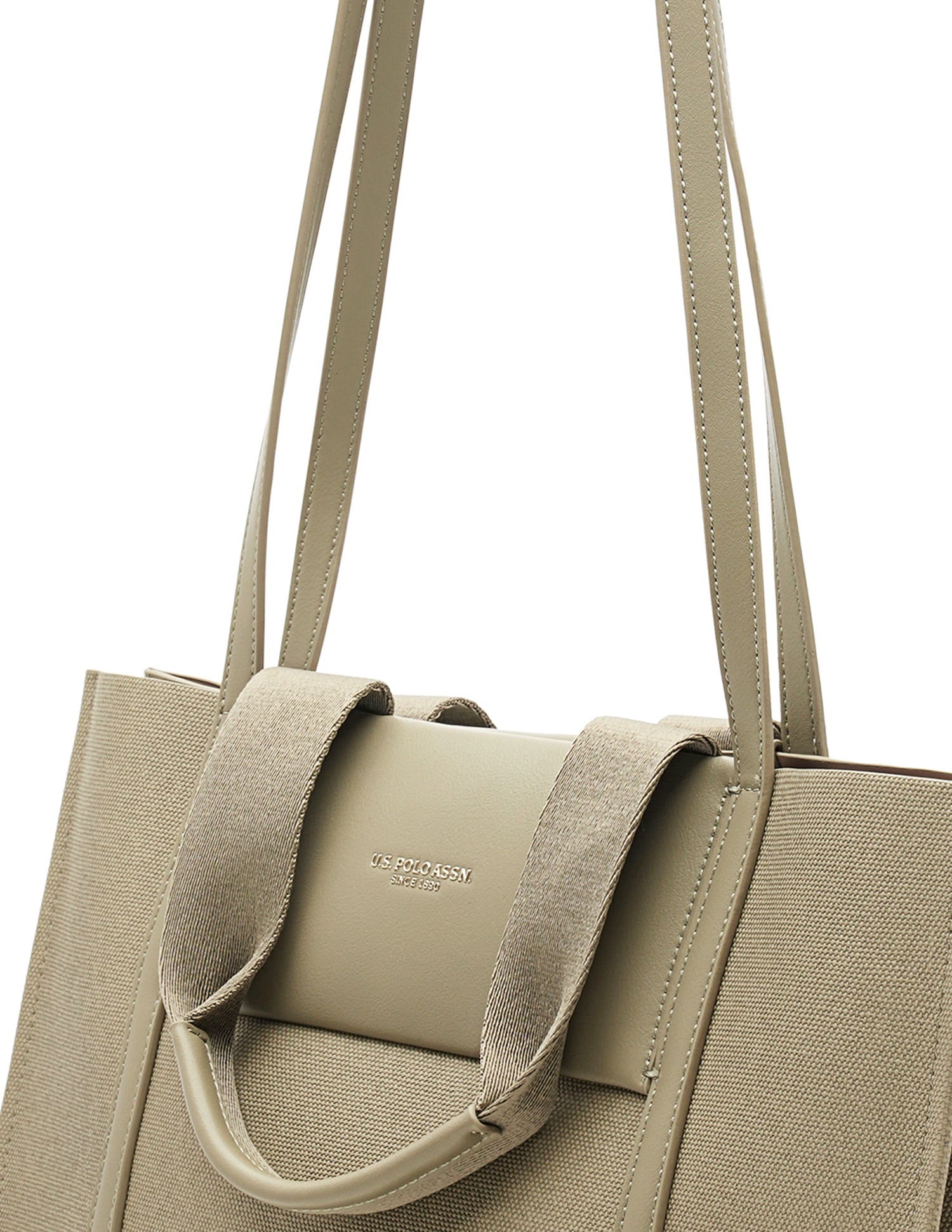 Nora Monogram Tote Bag Olive - U.S. Polo Assn. India | Large