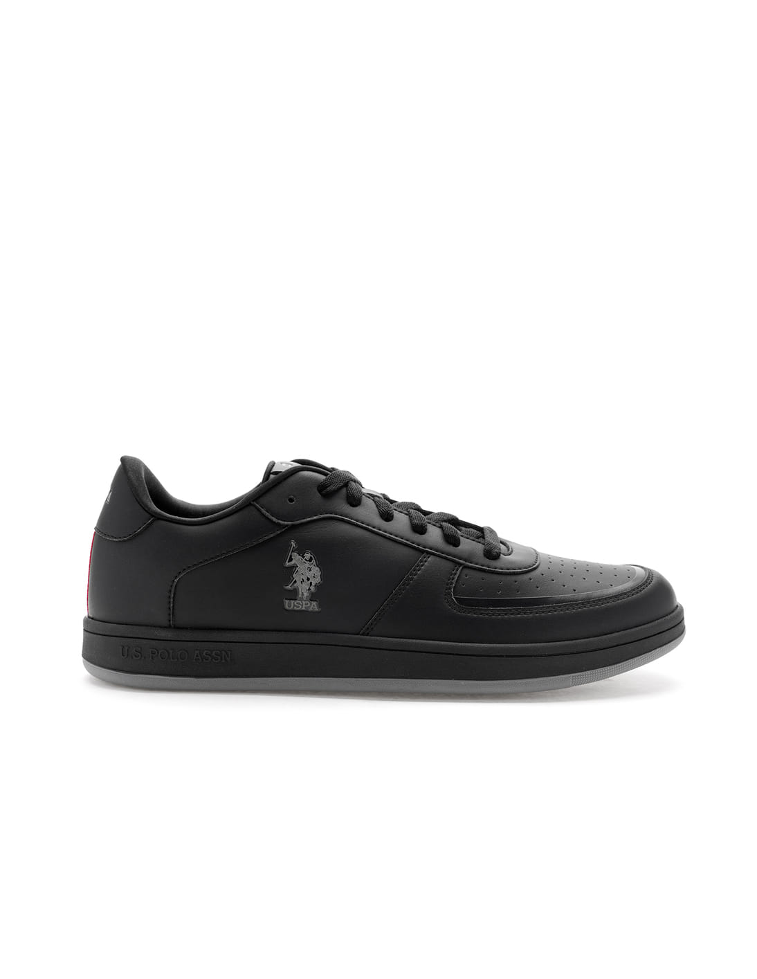 Men Rein 2.0 Black Retro Court Sneakers Black - U.S. Polo Assn. India | Large