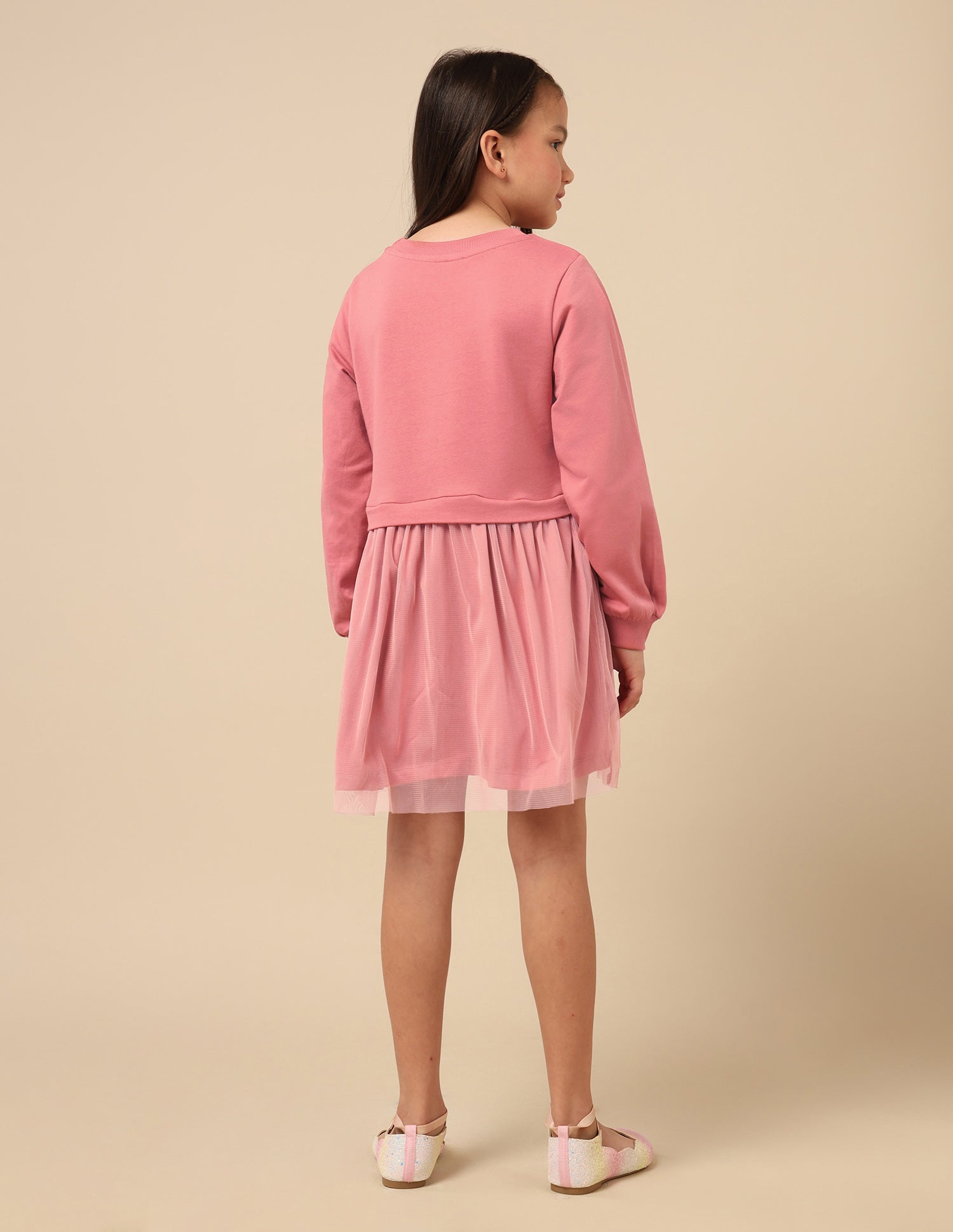 Girls Brand Embellished A-Line Dress Pink - U.S. POLO ASSN. | Large