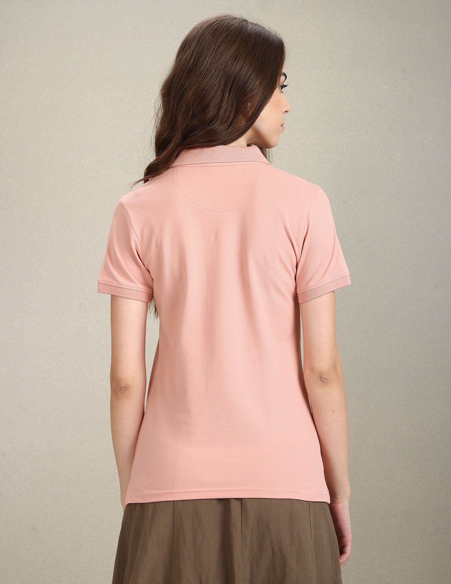 Solid Slim Polo Shirt Peach - U.S. POLO ASSN. | Large