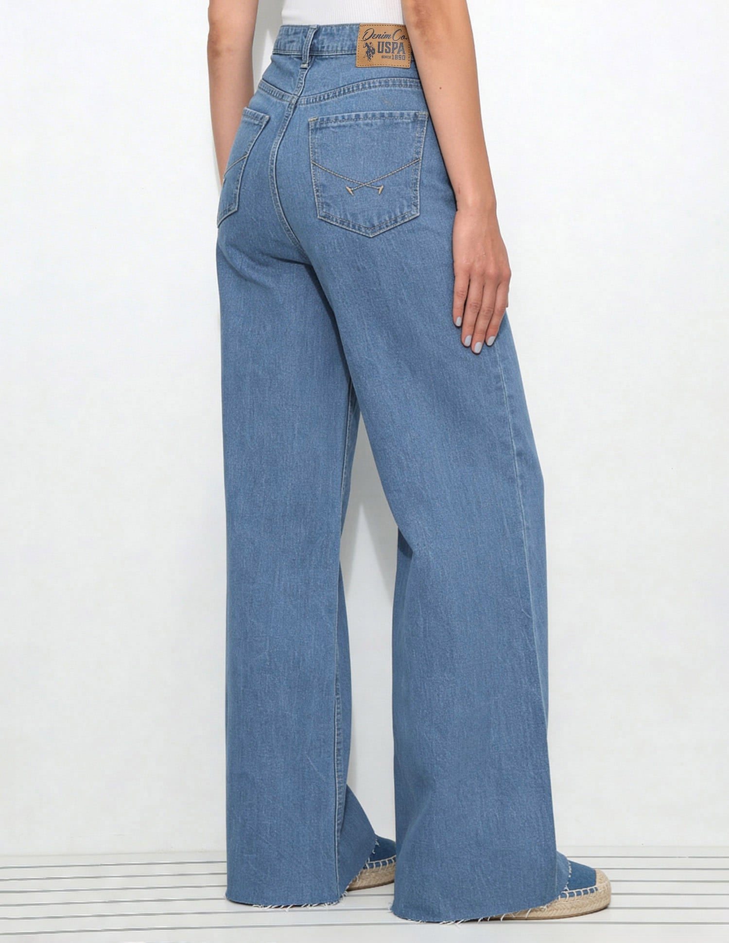High Rise Baggy Fit Jeans Blue - U.S. Polo Assn. India | Large