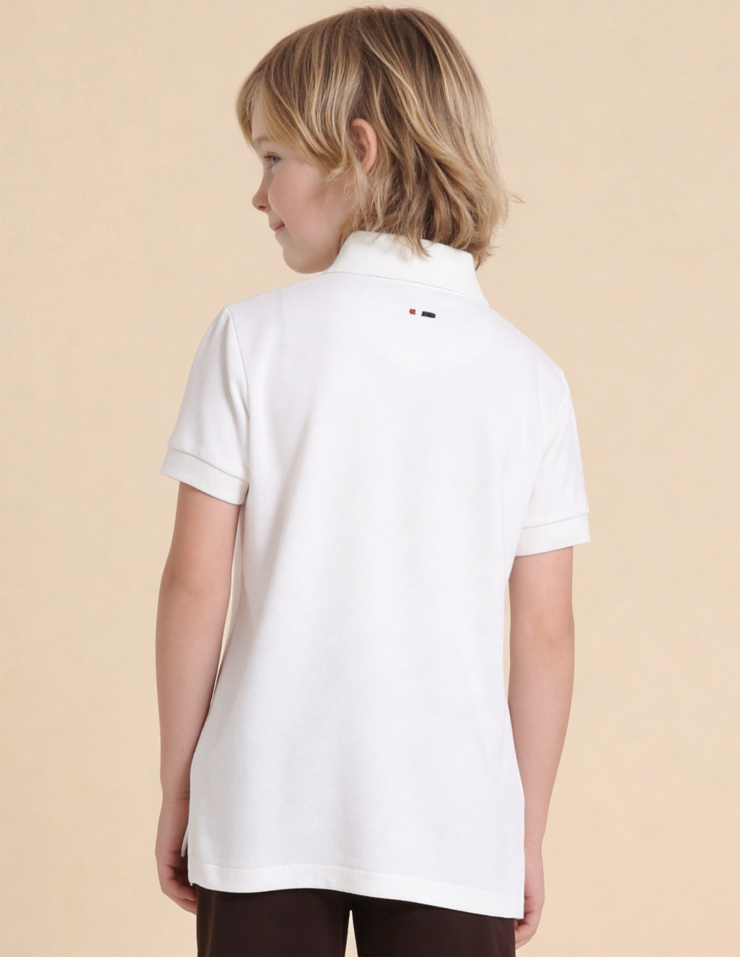 Graphic Brand Printed Regular Fit Polo Shirt Off White - U.S. Polo Assn. India | Large