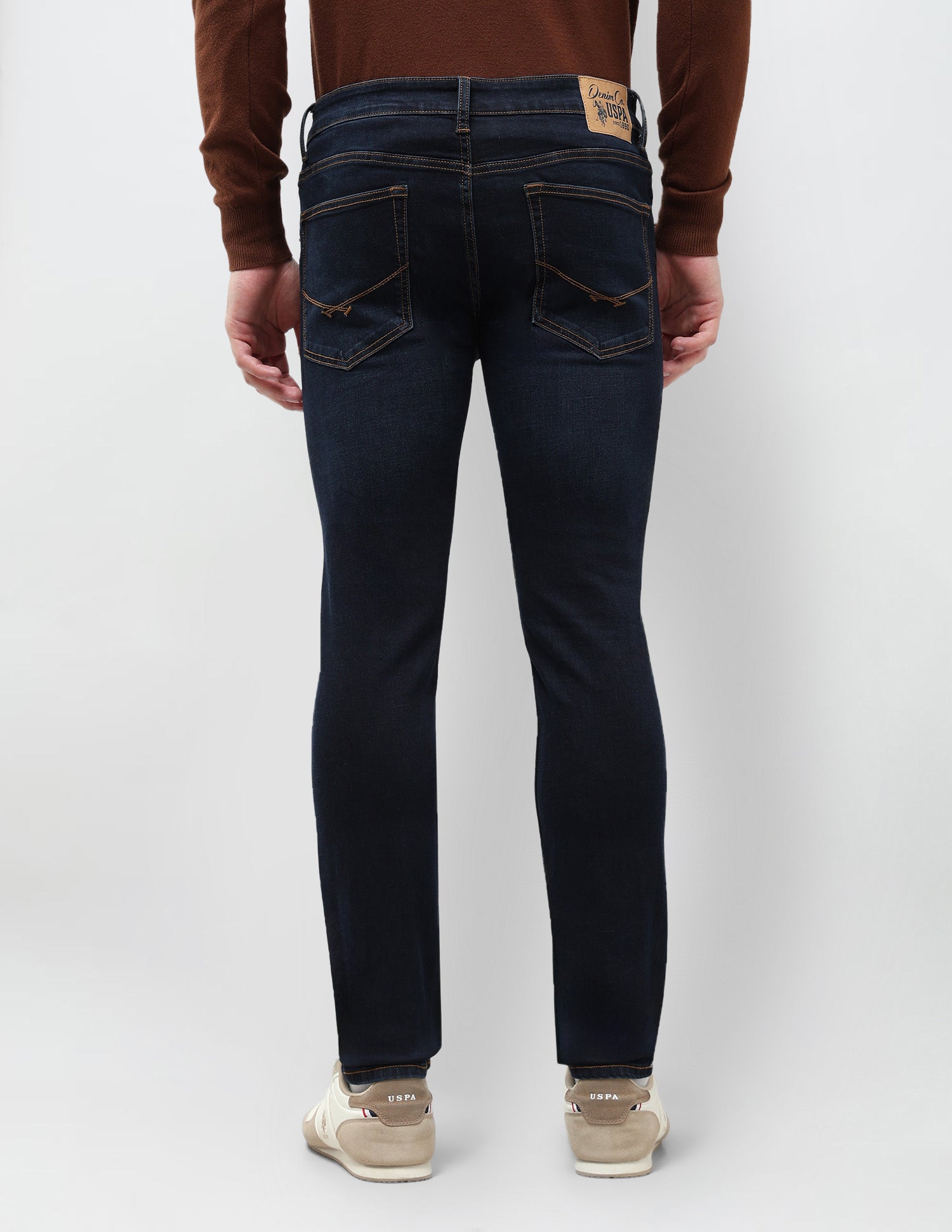 Brandon Slim Tapered Fit Blue Jeans Indigo - U.S. POLO ASSN. | Large