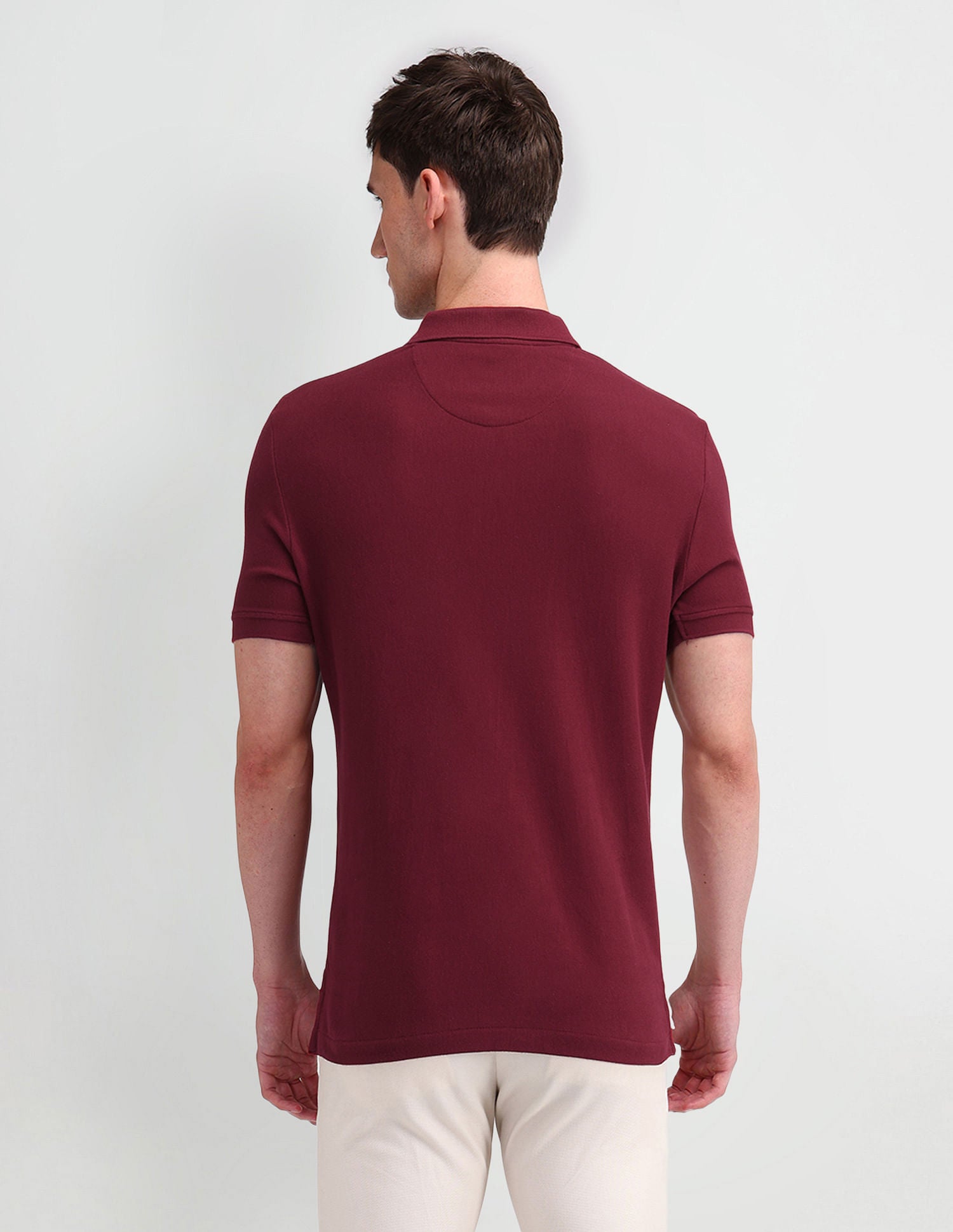 Muscle Fit Colourblocked Polo Shirt Maroon - U.S. Polo Assn. India | Large